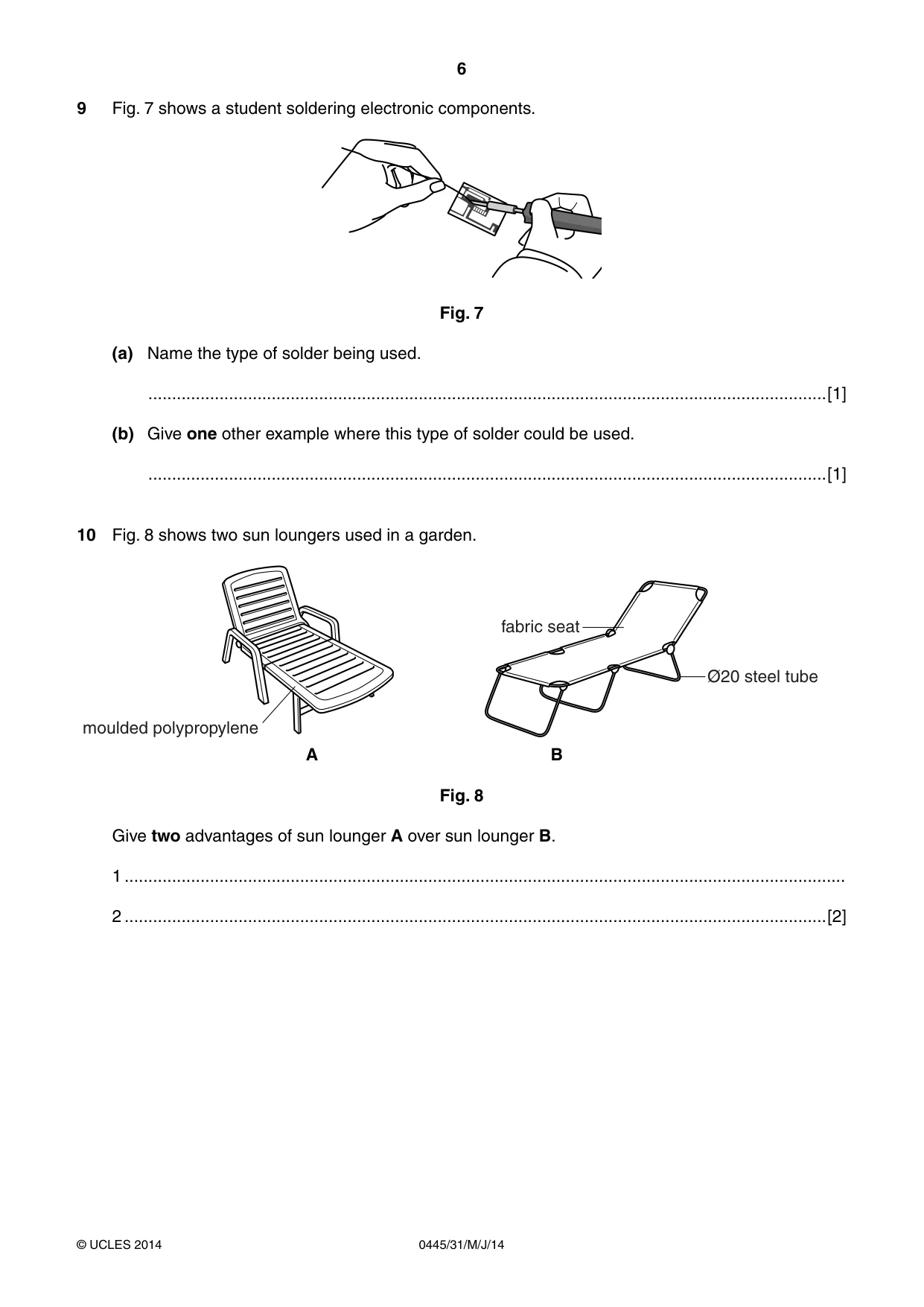 Cambridge IGCSE Design and Technology 0445 2014 May/June Paper 3 · Variant 1 question paper, page 6 of 16