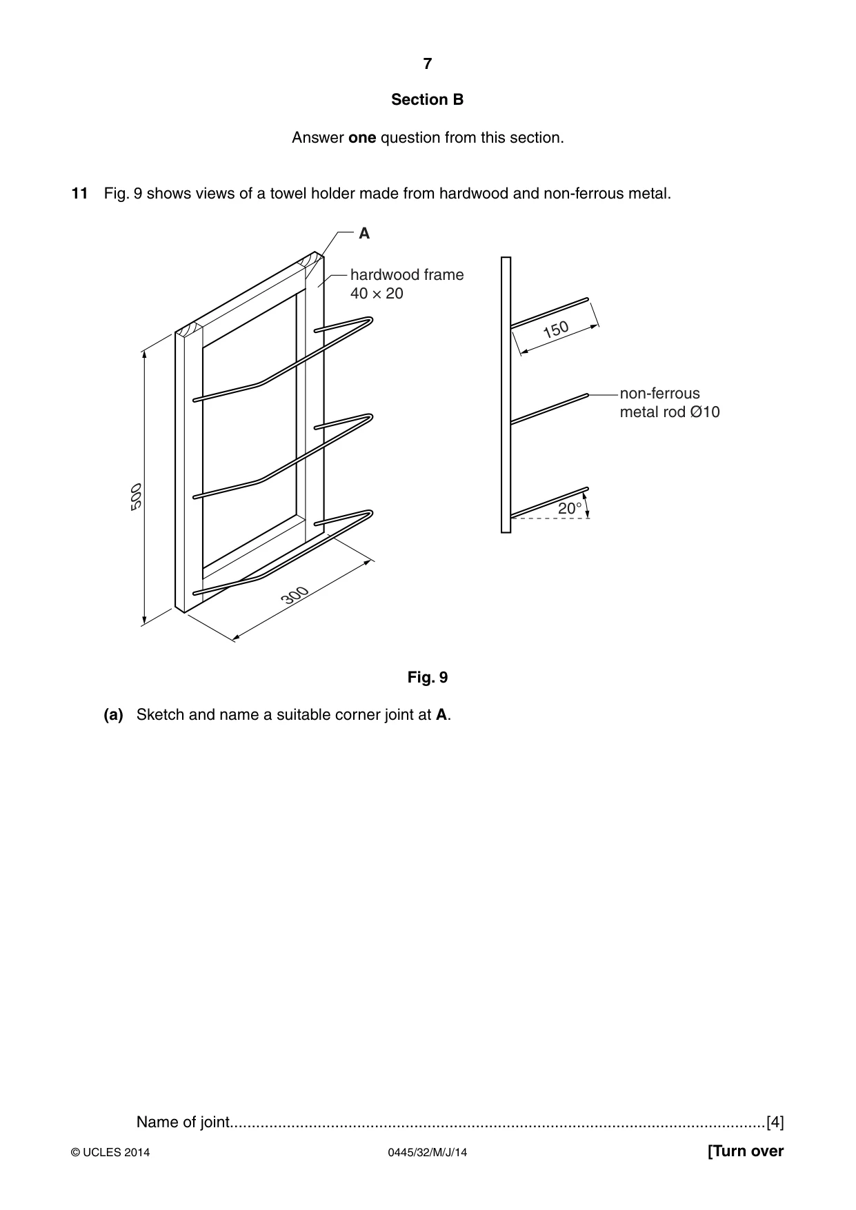 Cambridge IGCSE Design and Technology 0445 2014 May/June Paper 3 · Variant 2 question paper, page 7 of 16