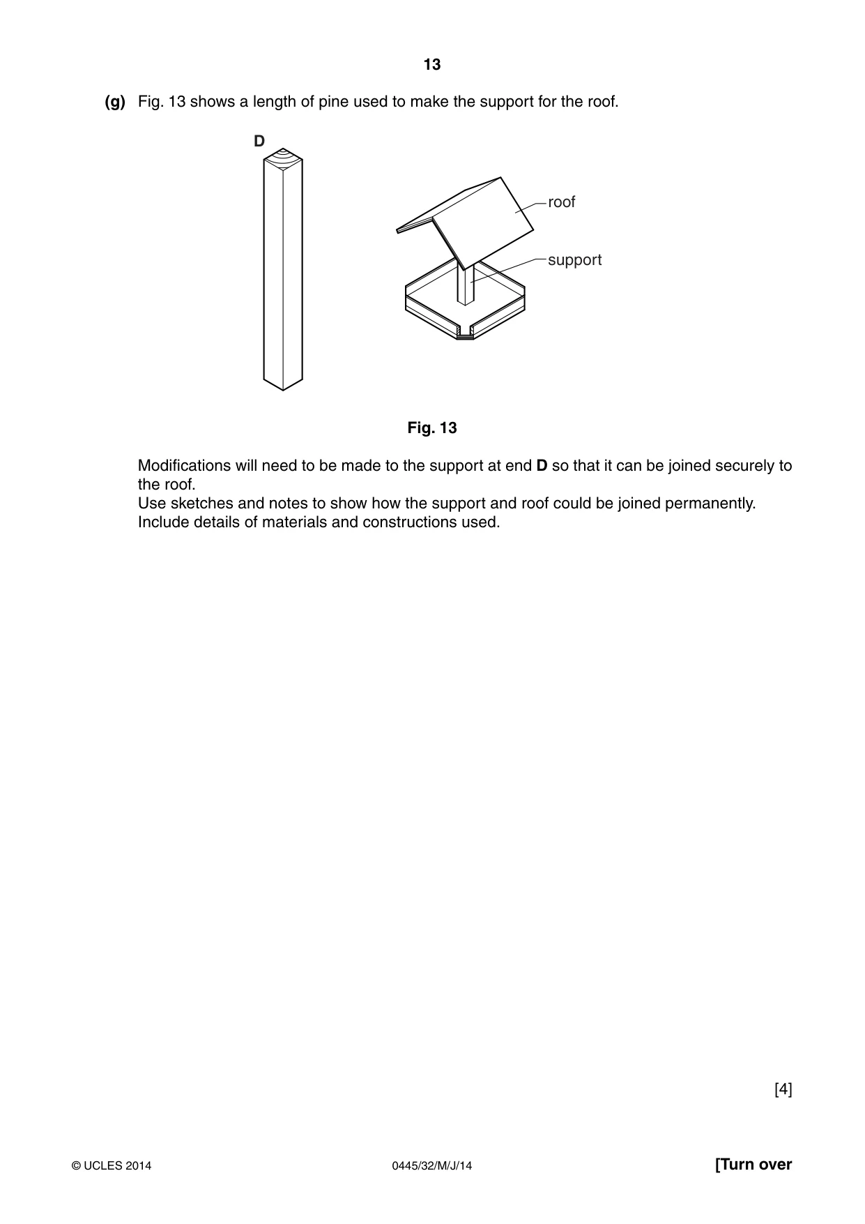 Cambridge IGCSE Design and Technology 0445 2014 May/June Paper 3 · Variant 2 question paper, page 13 of 16