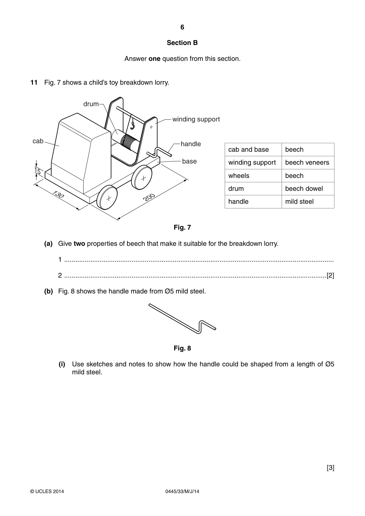 Cambridge IGCSE Design and Technology 0445 2014 May/June Paper 3 · Variant 3 question paper, page 6 of 20