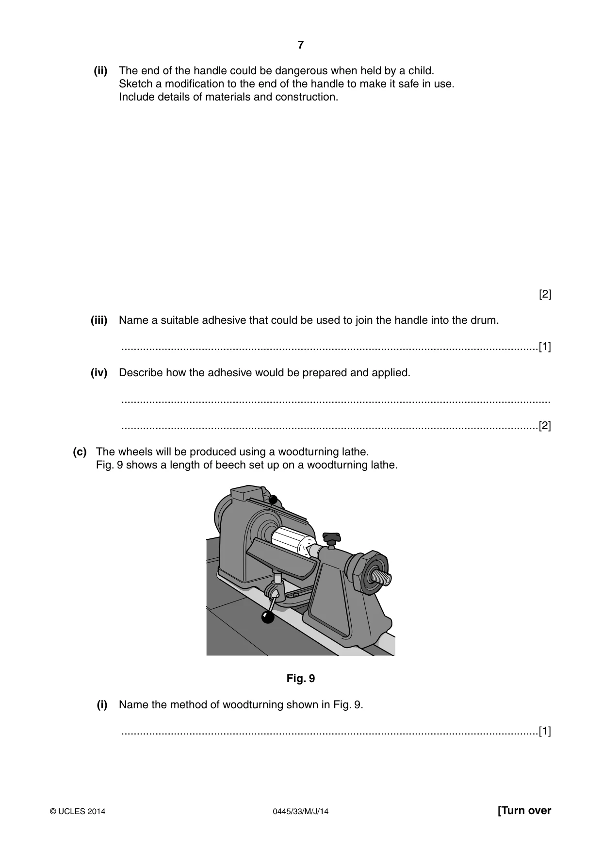 Cambridge IGCSE Design and Technology 0445 2014 May/June Paper 3 · Variant 3 question paper, page 7 of 20