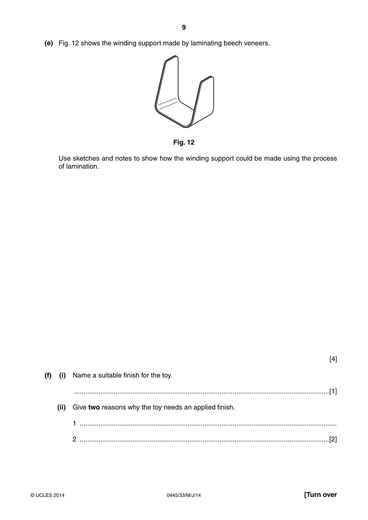 Cambridge IGCSE Design and Technology 0445 2014 May/June Paper 3 · Variant 3 question paper, page 9 of 20