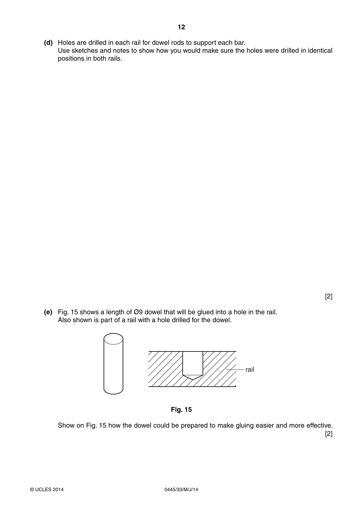 Cambridge IGCSE Design and Technology 0445 2014 May/June Paper 3 · Variant 3 question paper, page 12 of 20