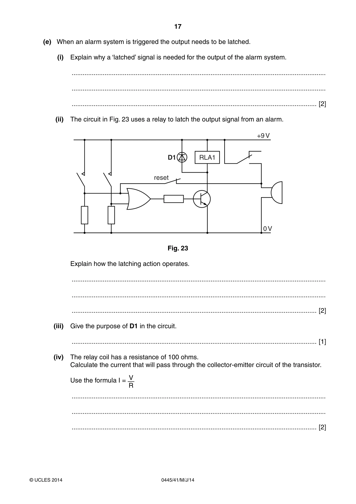 Cambridge IGCSE Design and Technology 0445 2014 May/June Paper 4 · Variant 1 question paper, page 17 of 20