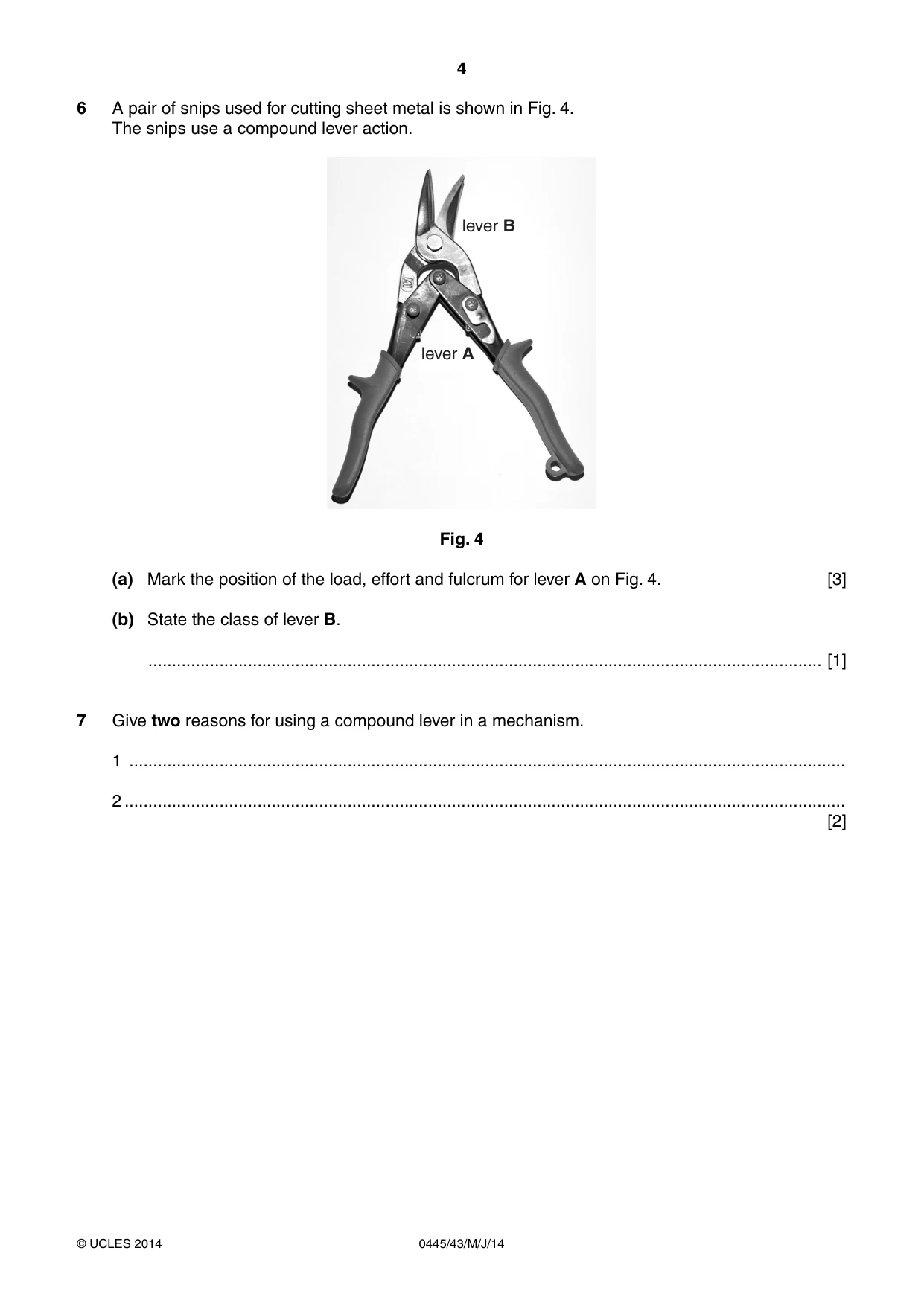 Cambridge IGCSE Design and Technology 0445 2014 May/June Paper 4 · Variant 3 question paper, page 4 of 20