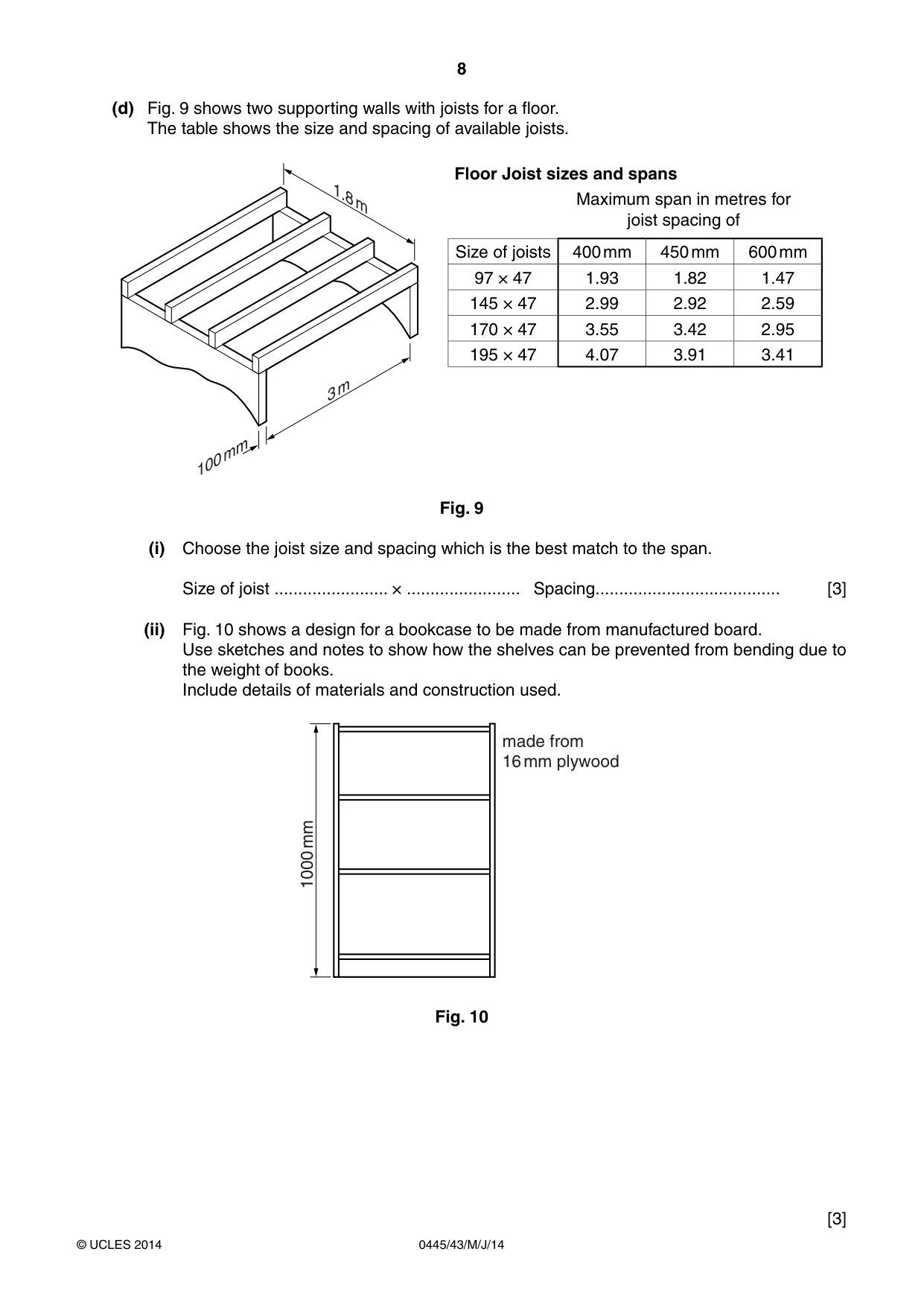 Cambridge IGCSE Design and Technology 0445 2014 May/June Paper 4 · Variant 3 question paper, page 8 of 20