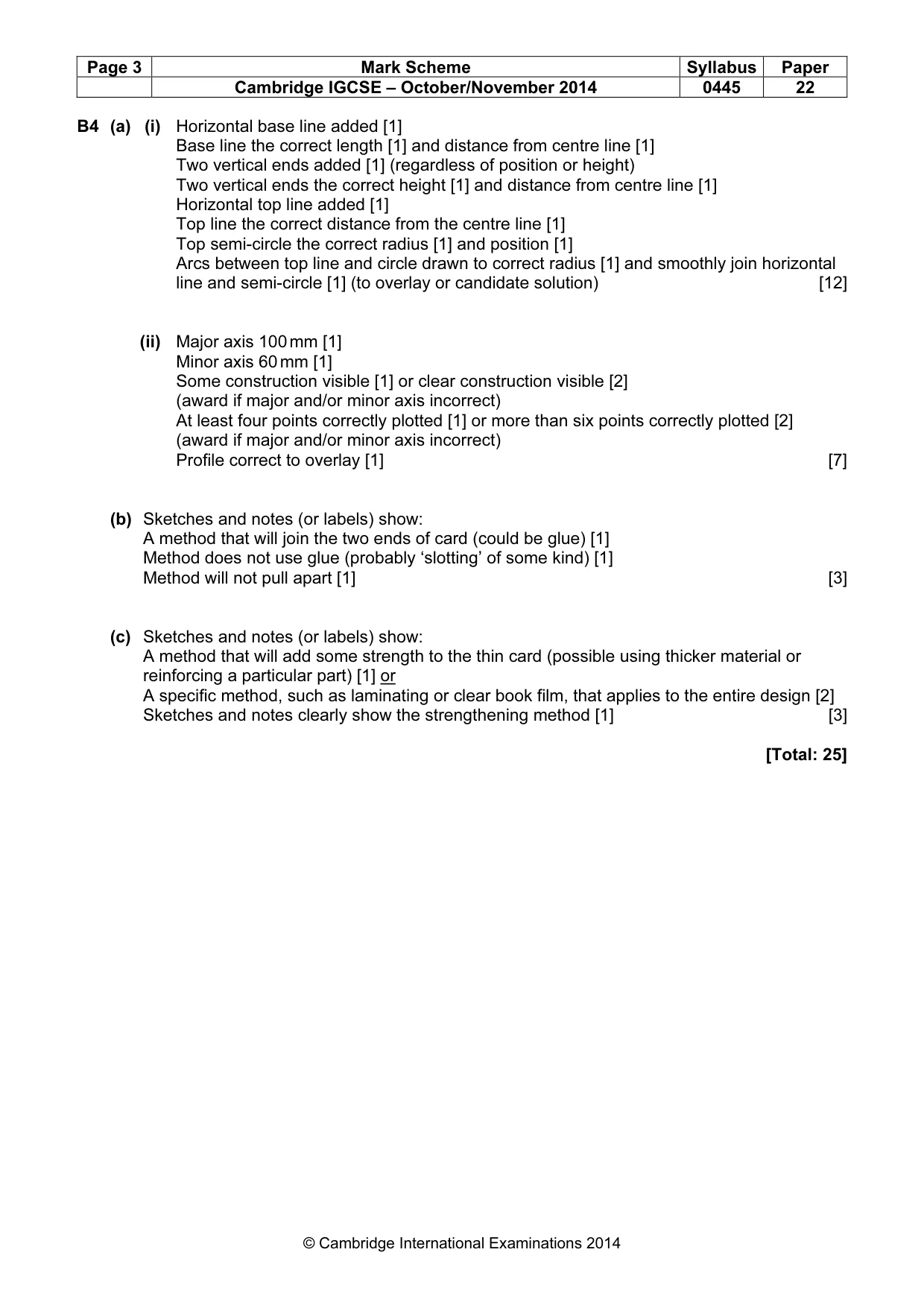 Mark scheme, page 3 of 4