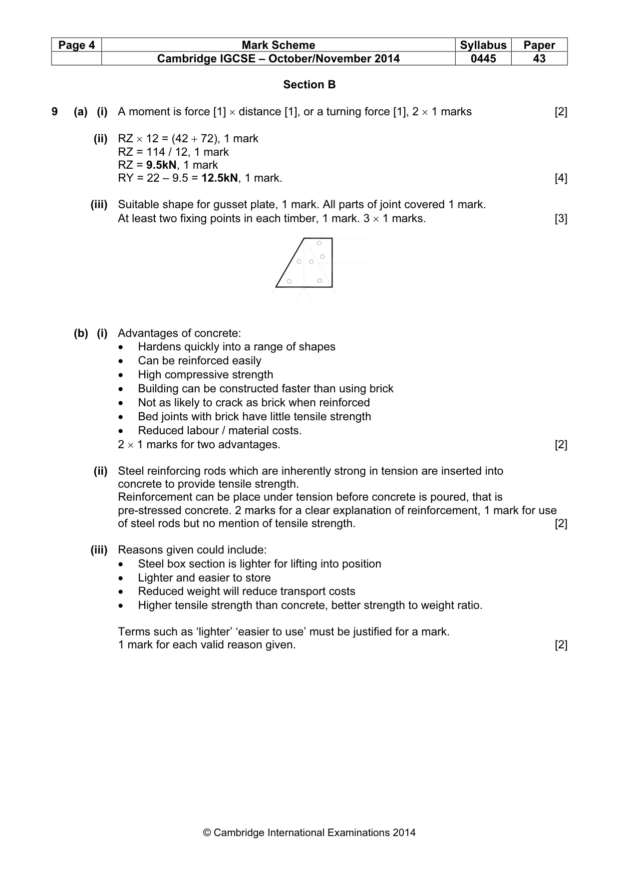 Mark scheme, page 4 of 8