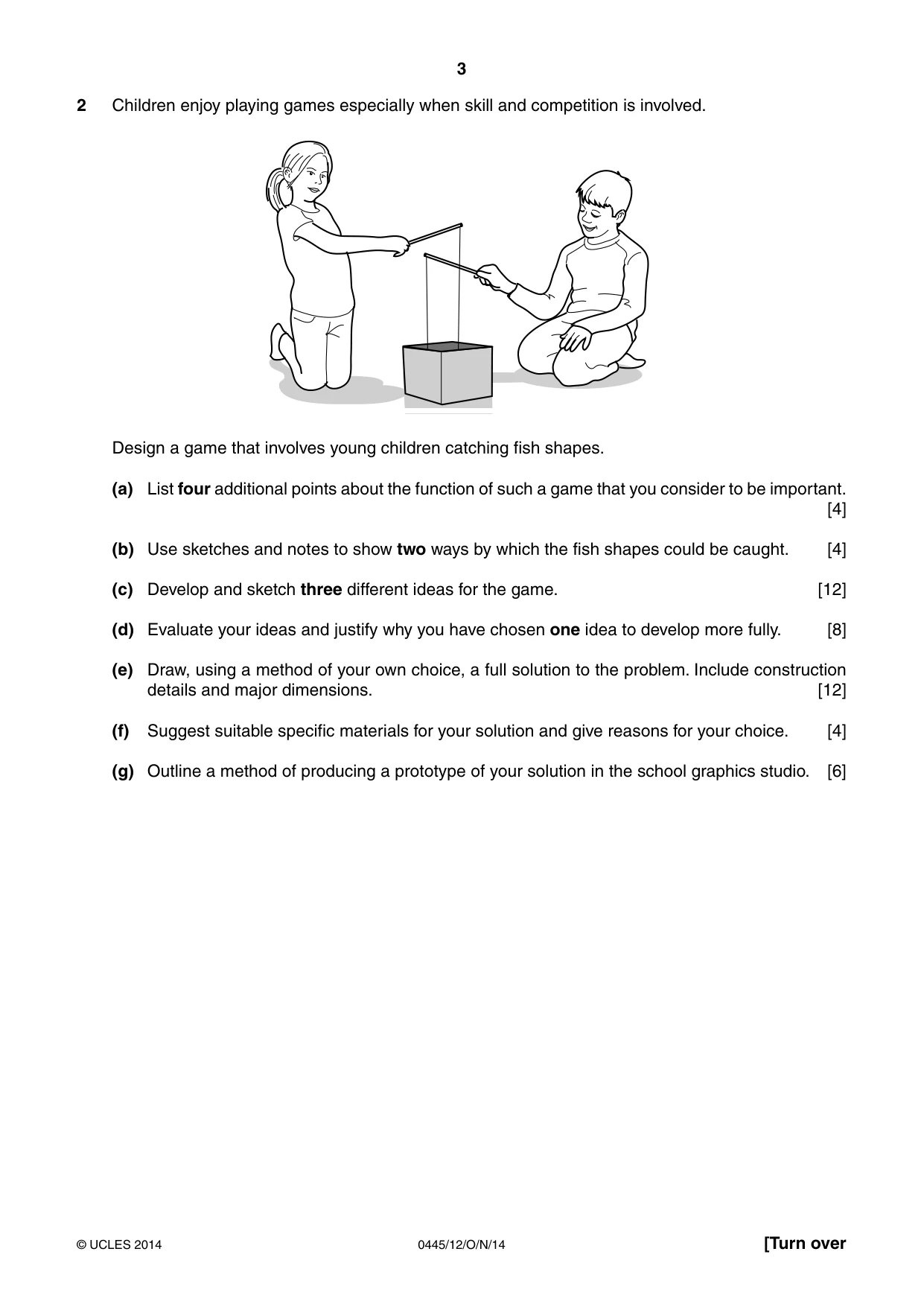 Cambridge IGCSE Design and Technology 0445 2014 Oct/Nov Paper 1 · Variant 2 question paper, page 3 of 4