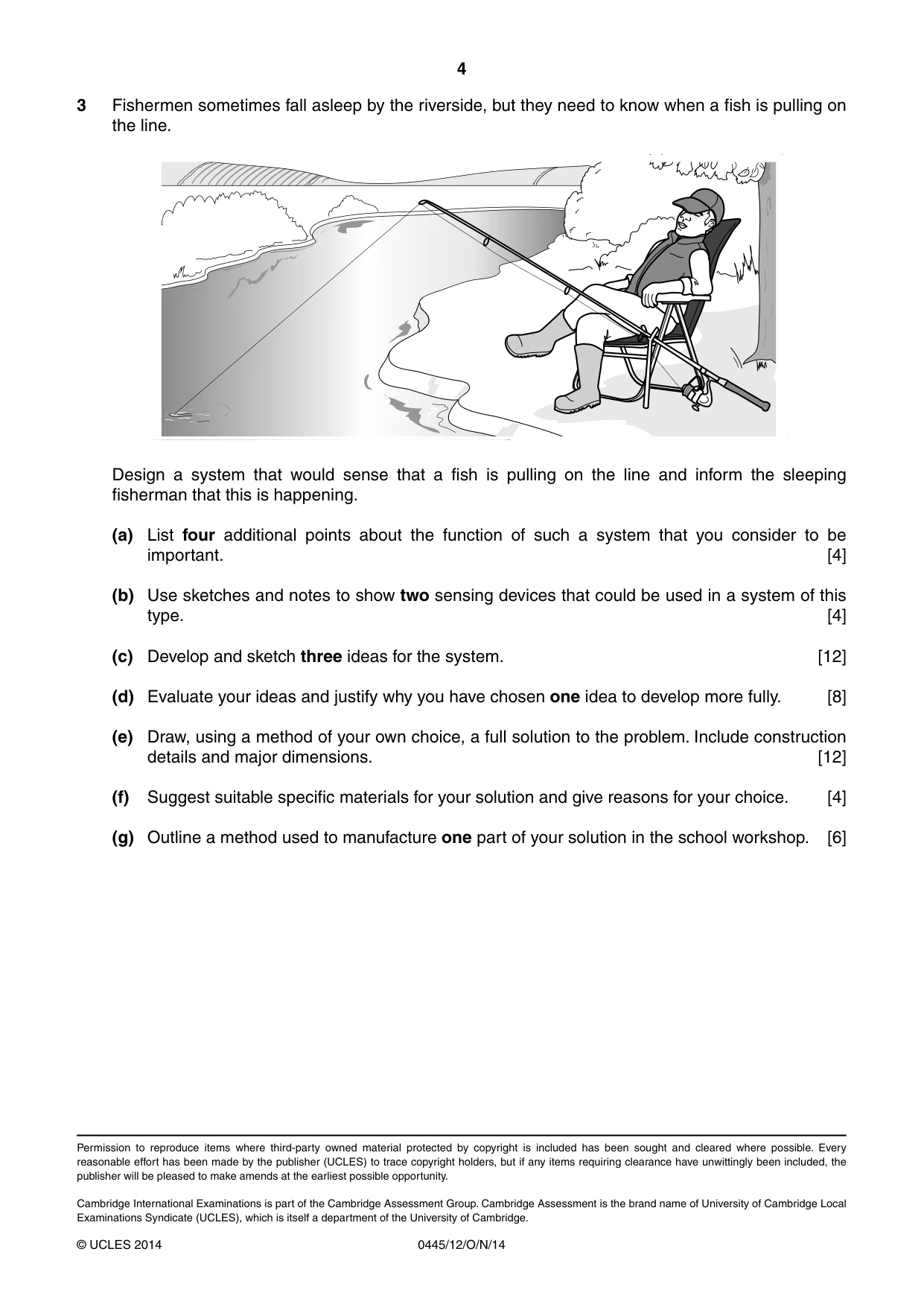Cambridge IGCSE Design and Technology 0445 2014 Oct/Nov Paper 1 · Variant 2 question paper, page 4 of 4
