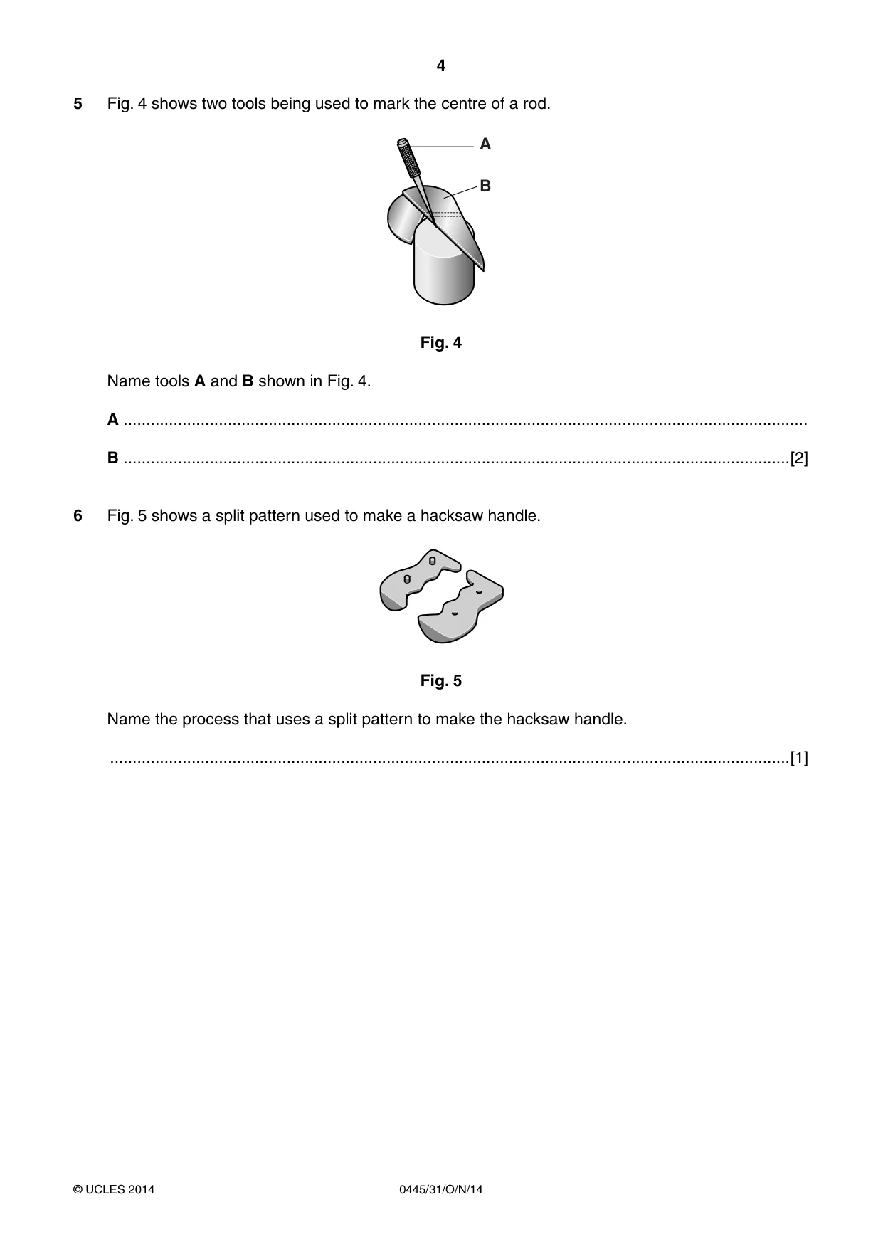 Cambridge IGCSE Design and Technology 0445 2014 Oct/Nov Paper 3 · Variant 1 question paper, page 4 of 20