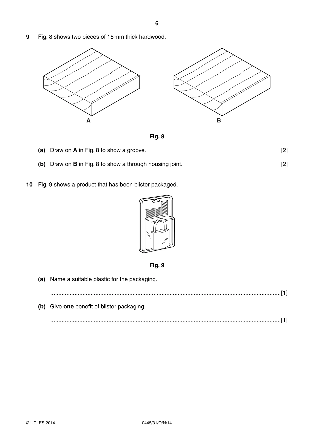 Cambridge IGCSE Design and Technology 0445 2014 Oct/Nov Paper 3 · Variant 1 question paper, page 6 of 20
