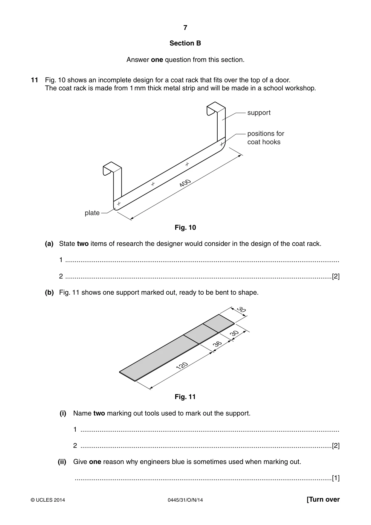 Cambridge IGCSE Design and Technology 0445 2014 Oct/Nov Paper 3 · Variant 1 question paper, page 7 of 20