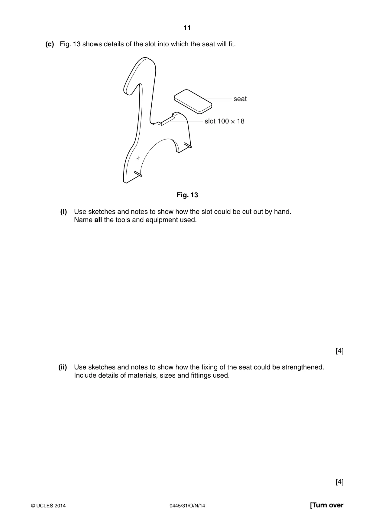 Cambridge IGCSE Design and Technology 0445 2014 Oct/Nov Paper 3 · Variant 1 question paper, page 11 of 20