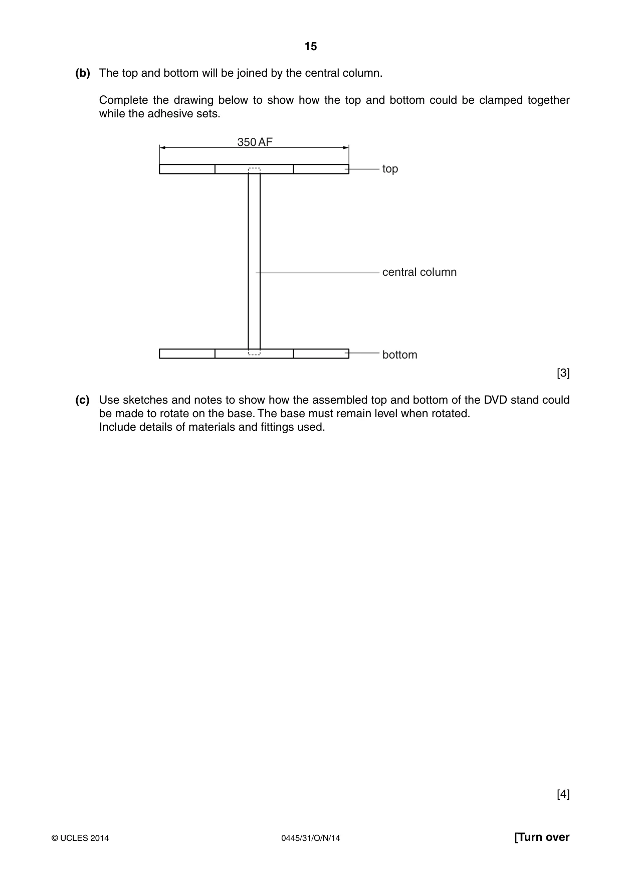 Cambridge IGCSE Design and Technology 0445 2014 Oct/Nov Paper 3 · Variant 1 question paper, page 15 of 20