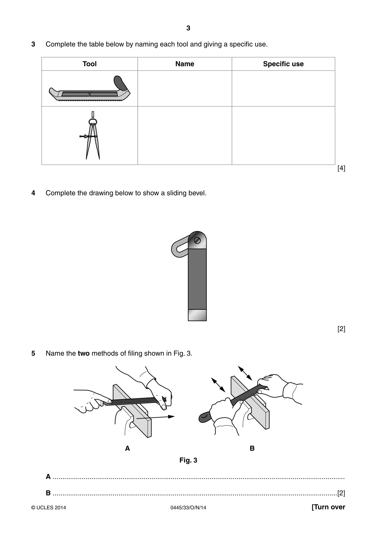 Cambridge IGCSE Design and Technology 0445 2014 Oct/Nov Paper 3 · Variant 3 question paper, page 3 of 20