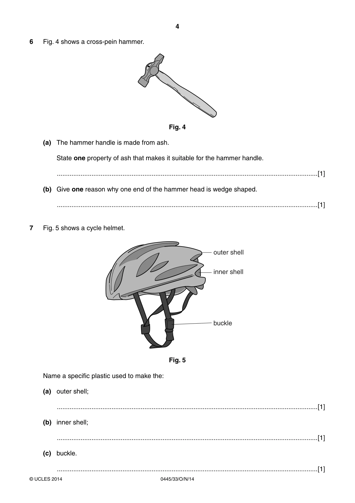 Cambridge IGCSE Design and Technology 0445 2014 Oct/Nov Paper 3 · Variant 3 question paper, page 4 of 20