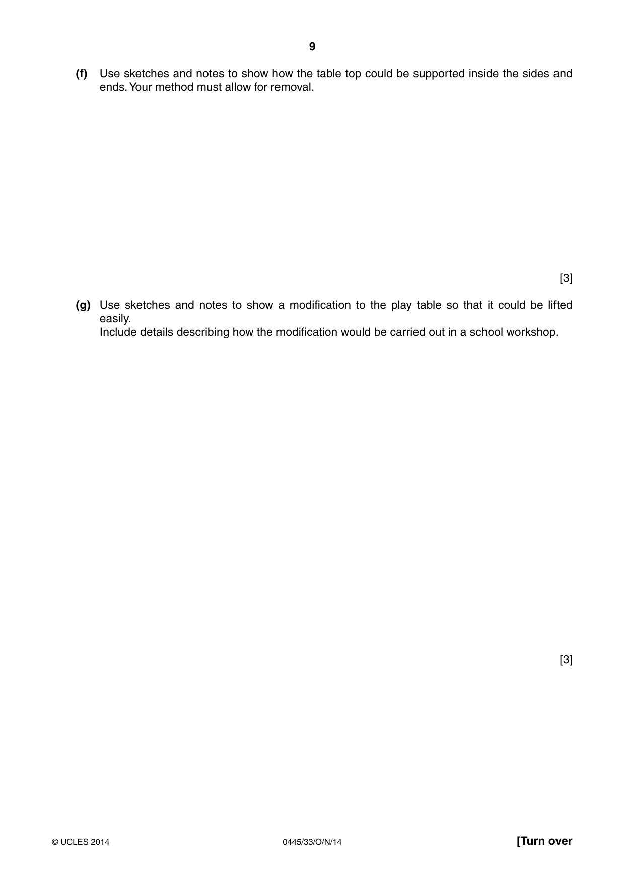 Cambridge IGCSE Design and Technology 0445 2014 Oct/Nov Paper 3 · Variant 3 question paper, page 9 of 20