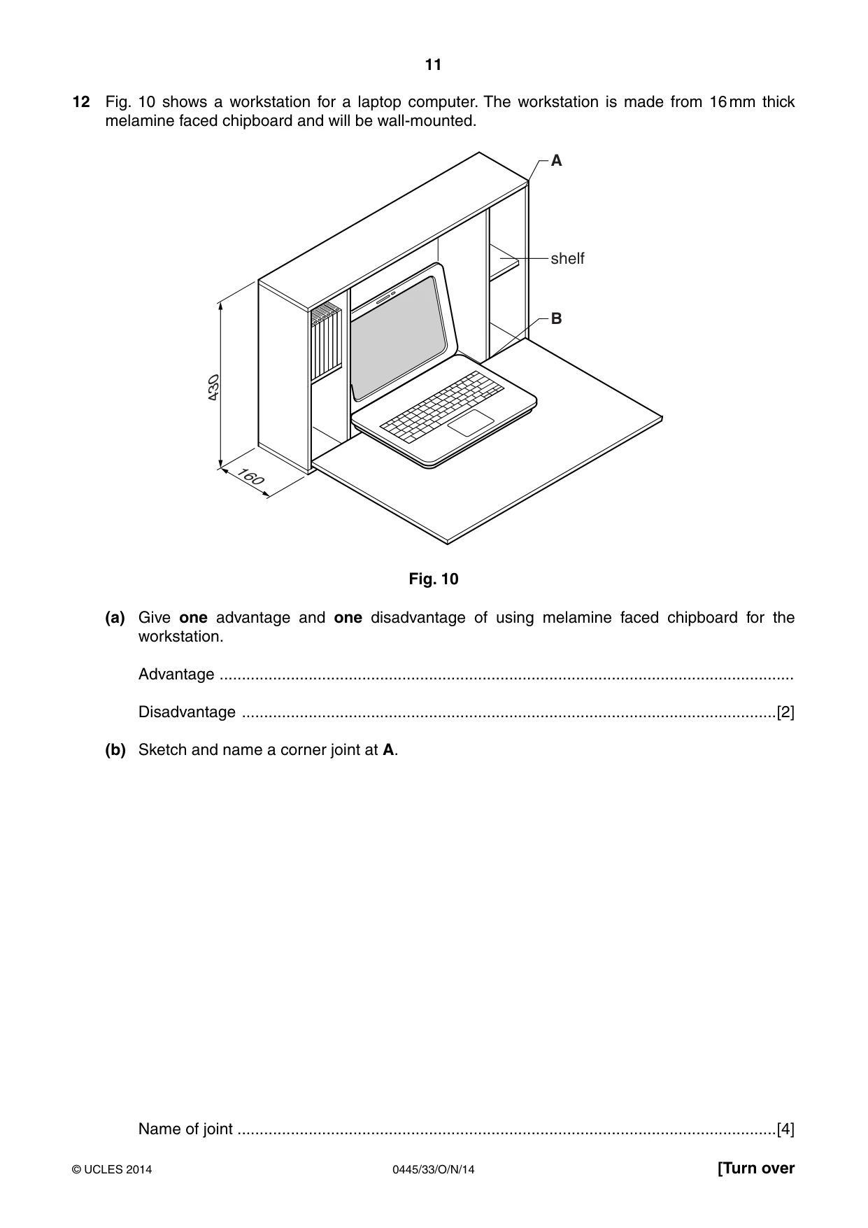 Cambridge IGCSE Design and Technology 0445 2014 Oct/Nov Paper 3 · Variant 3 question paper, page 11 of 20