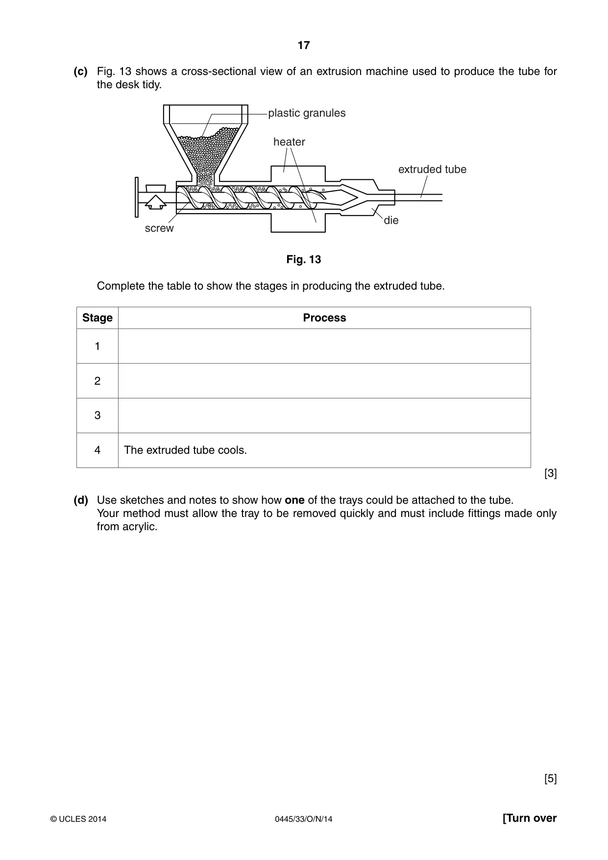 Cambridge IGCSE Design and Technology 0445 2014 Oct/Nov Paper 3 · Variant 3 question paper, page 17 of 20