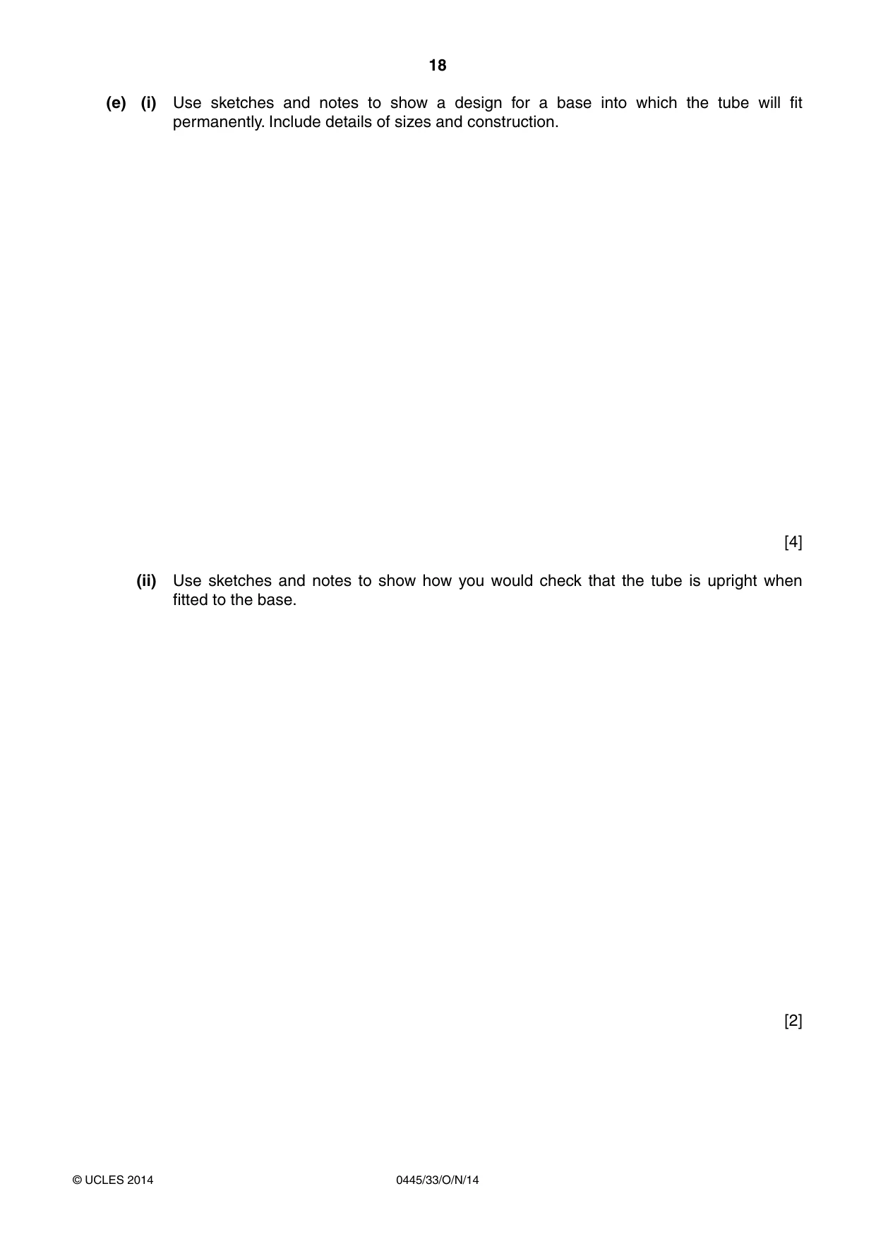 Cambridge IGCSE Design and Technology 0445 2014 Oct/Nov Paper 3 · Variant 3 question paper, page 18 of 20