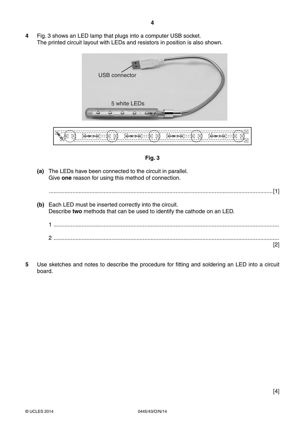Cambridge IGCSE Design and Technology 0445 2014 Oct/Nov Paper 4 · Variant 3 question paper, page 4 of 20