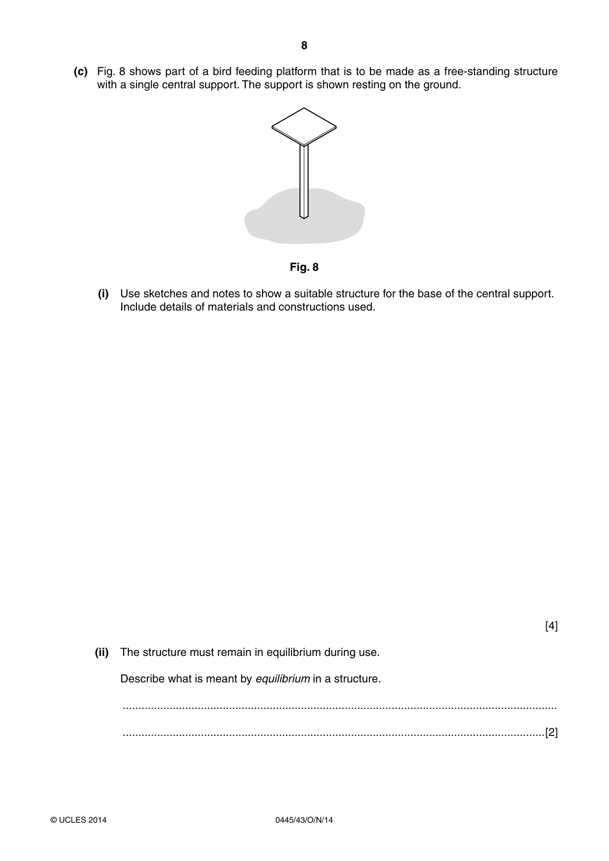 Cambridge IGCSE Design and Technology 0445 2014 Oct/Nov Paper 4 · Variant 3 question paper, page 8 of 20