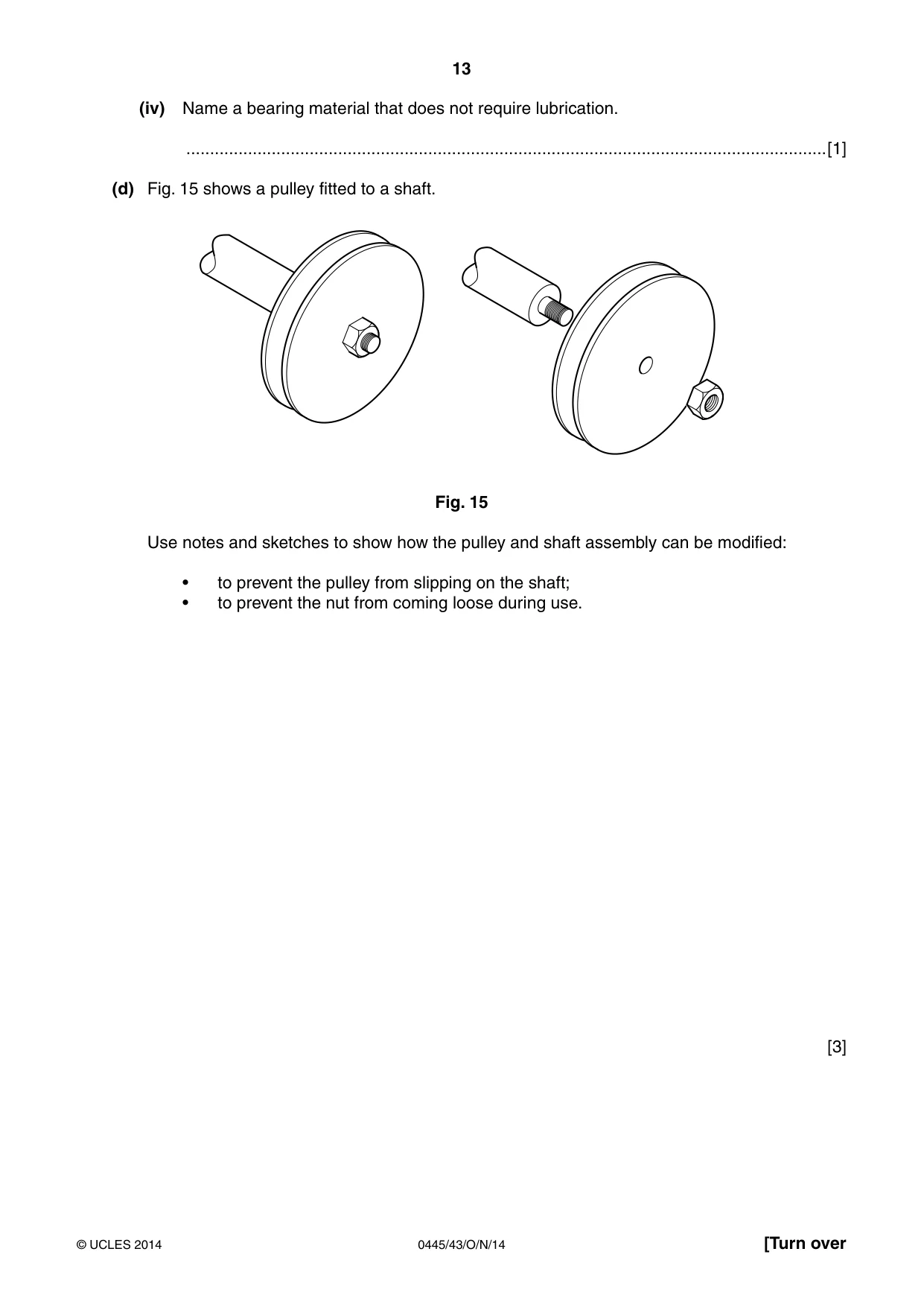 Cambridge IGCSE Design and Technology 0445 2014 Oct/Nov Paper 4 · Variant 3 question paper, page 13 of 20