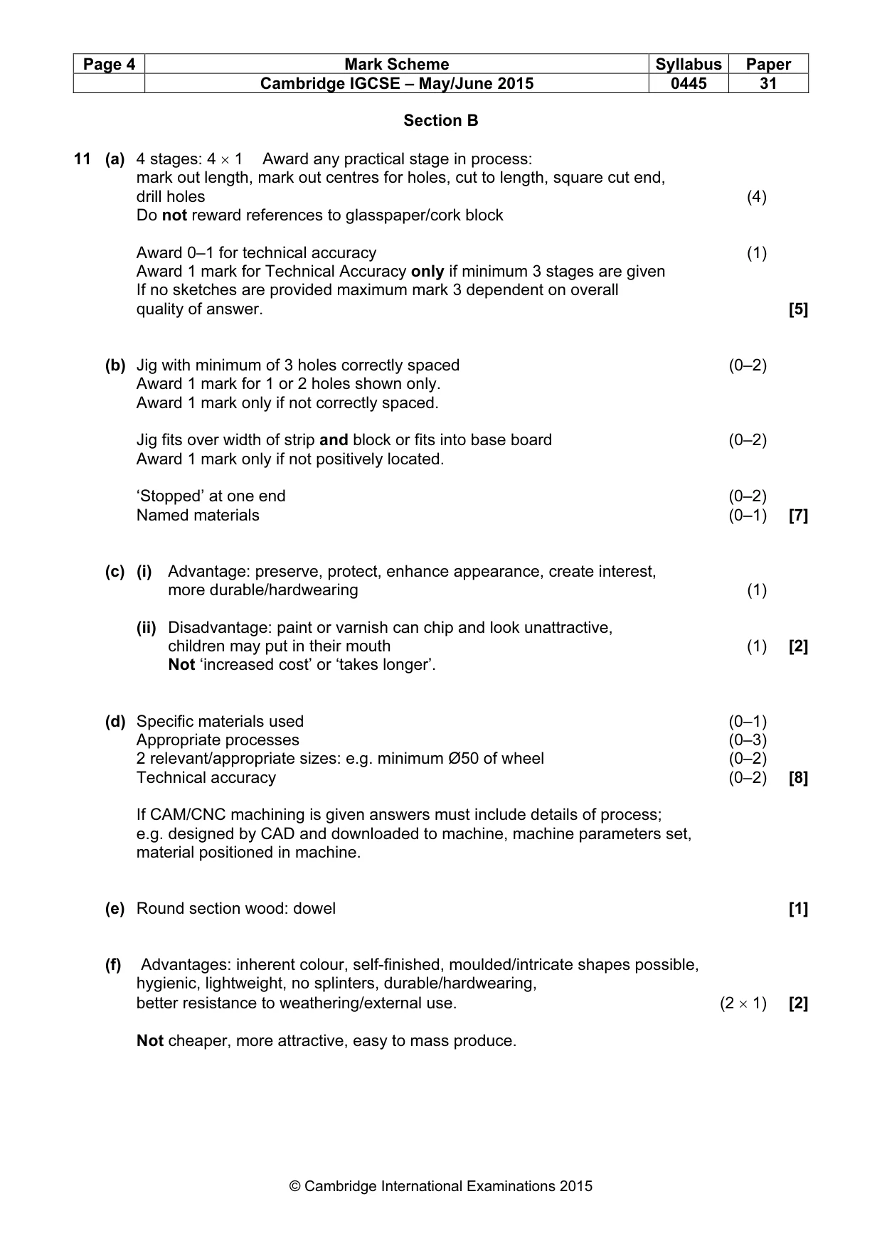 Mark scheme, page 4 of 7