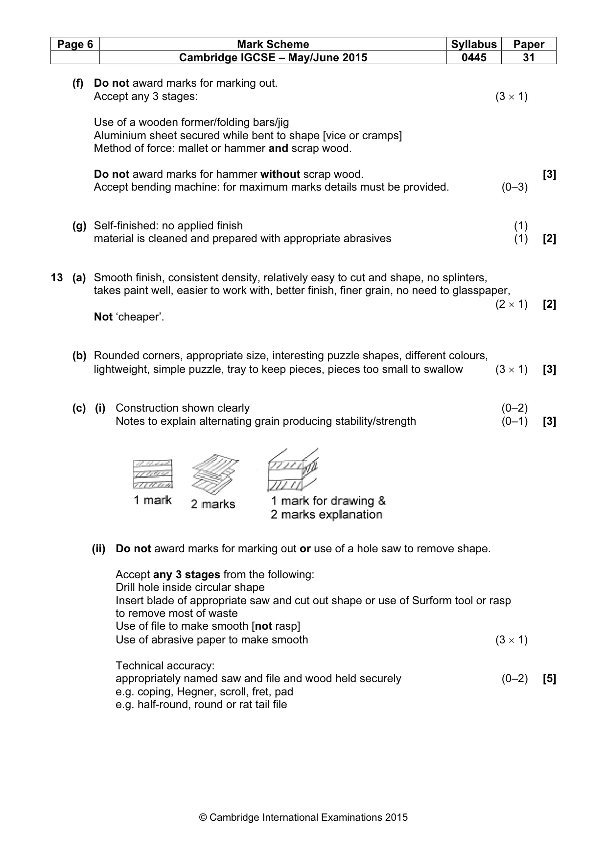 Mark scheme, page 6 of 7