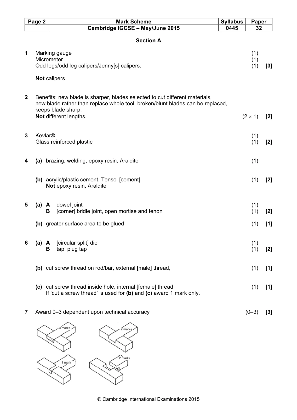 Mark scheme, page 2 of 7