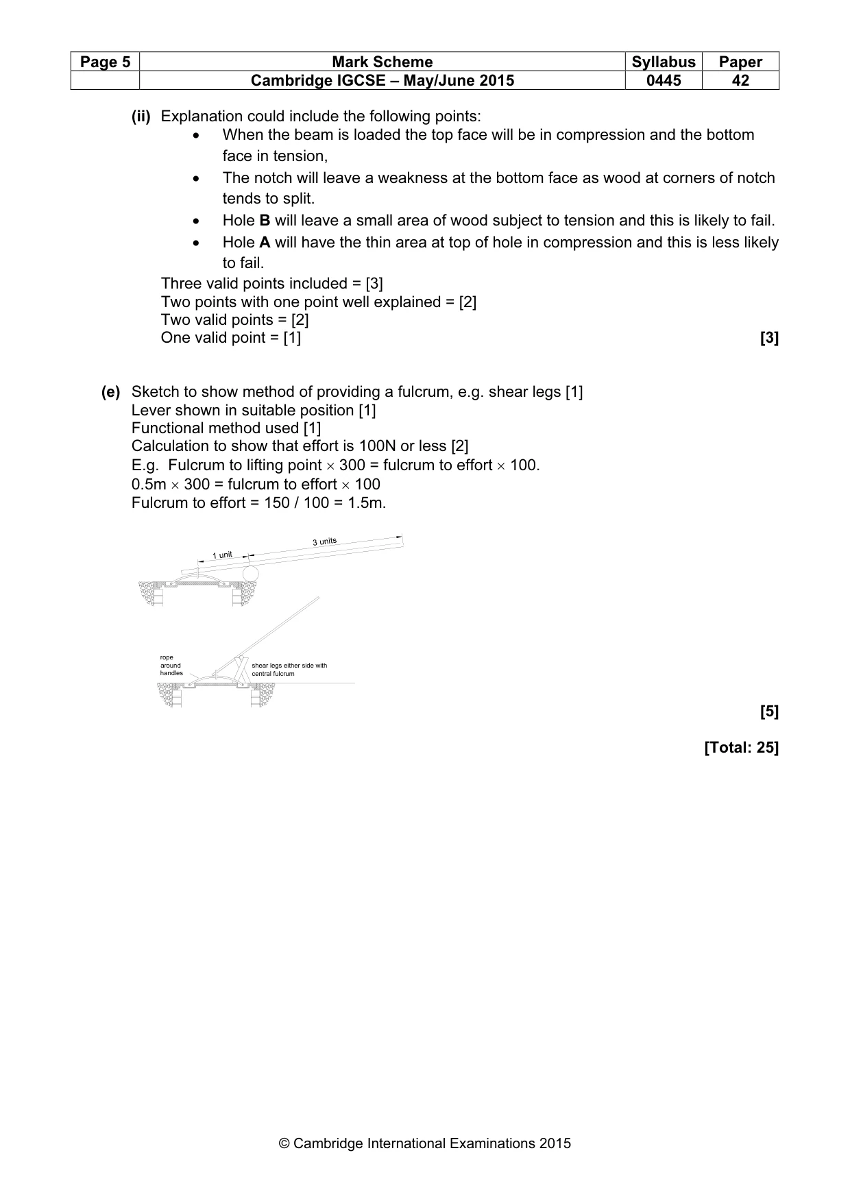 Mark scheme, page 5 of 9