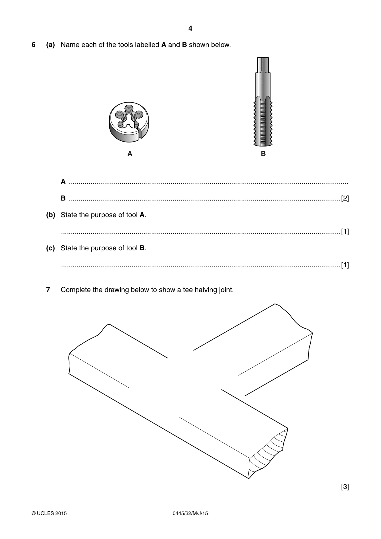 Cambridge IGCSE Design and Technology 0445 2015 May/June Paper 3 · Variant 2 question paper, page 4 of 16