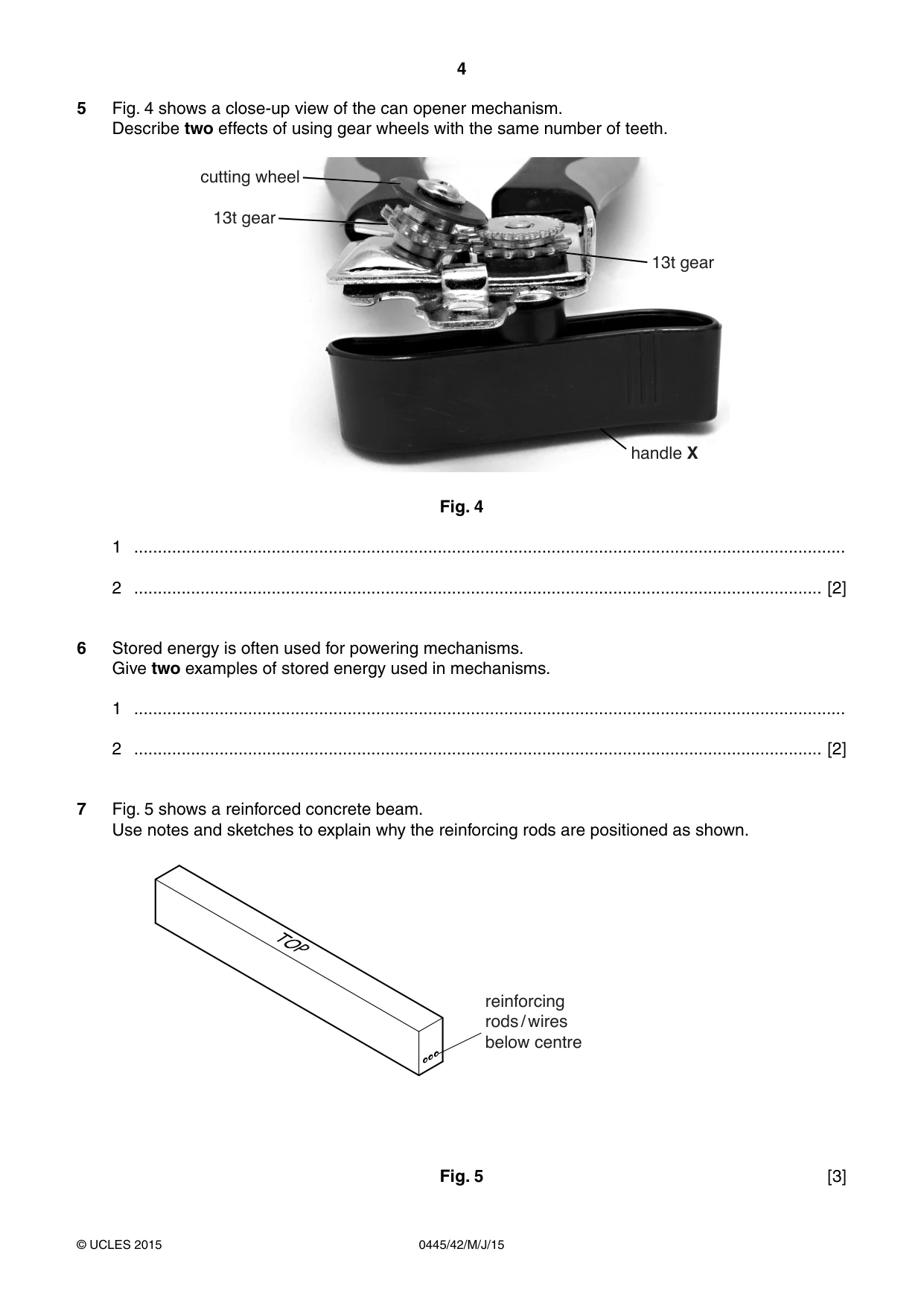 Cambridge IGCSE Design and Technology 0445 2015 May/June Paper 4 · Variant 2 question paper, page 4 of 20