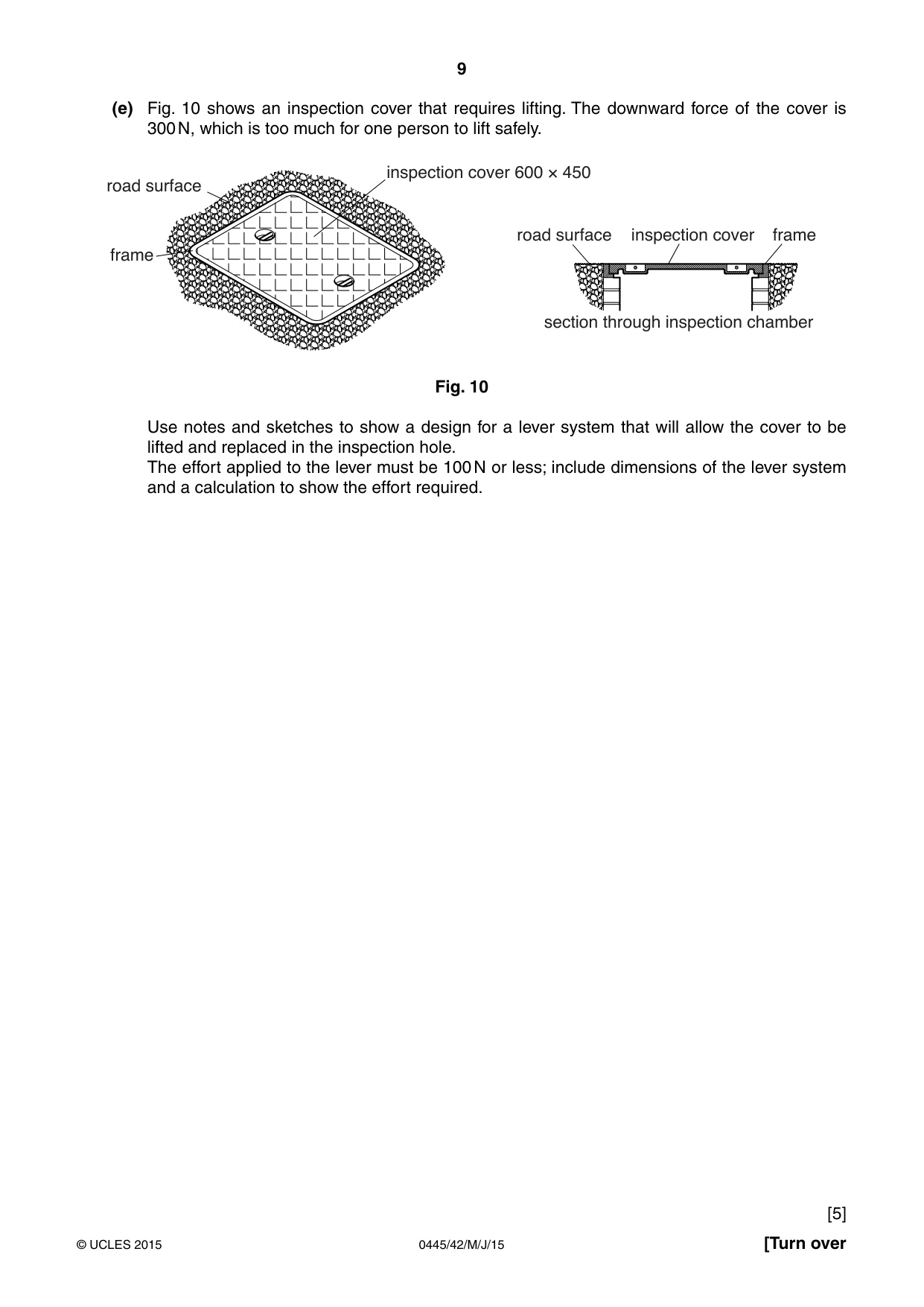 Cambridge IGCSE Design and Technology 0445 2015 May/June Paper 4 · Variant 2 question paper, page 9 of 20