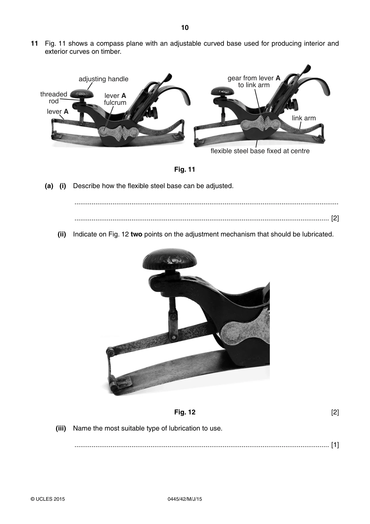 Cambridge IGCSE Design and Technology 0445 2015 May/June Paper 4 · Variant 2 question paper, page 10 of 20