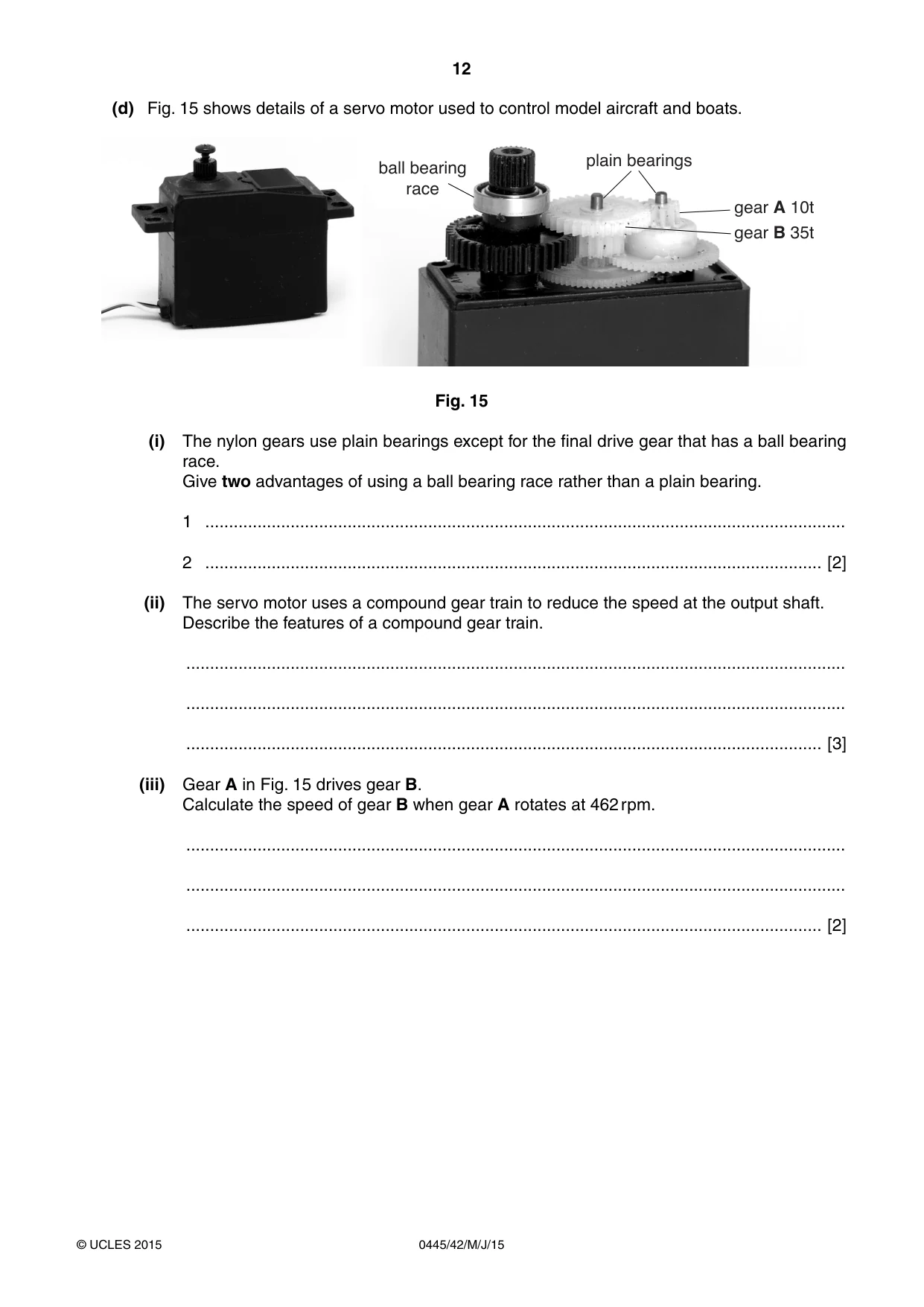 Cambridge IGCSE Design and Technology 0445 2015 May/June Paper 4 · Variant 2 question paper, page 12 of 20