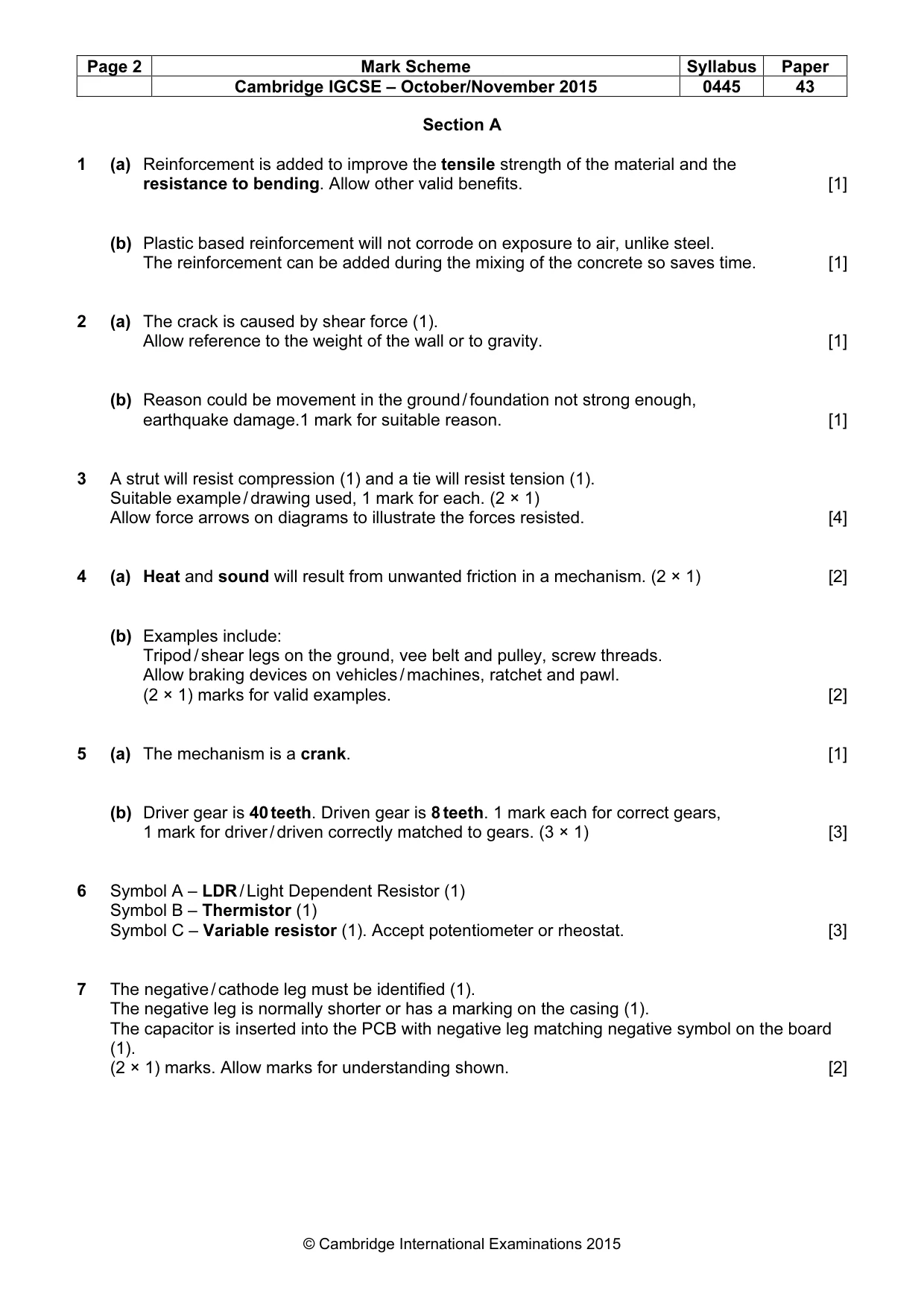 Mark scheme, page 2 of 10