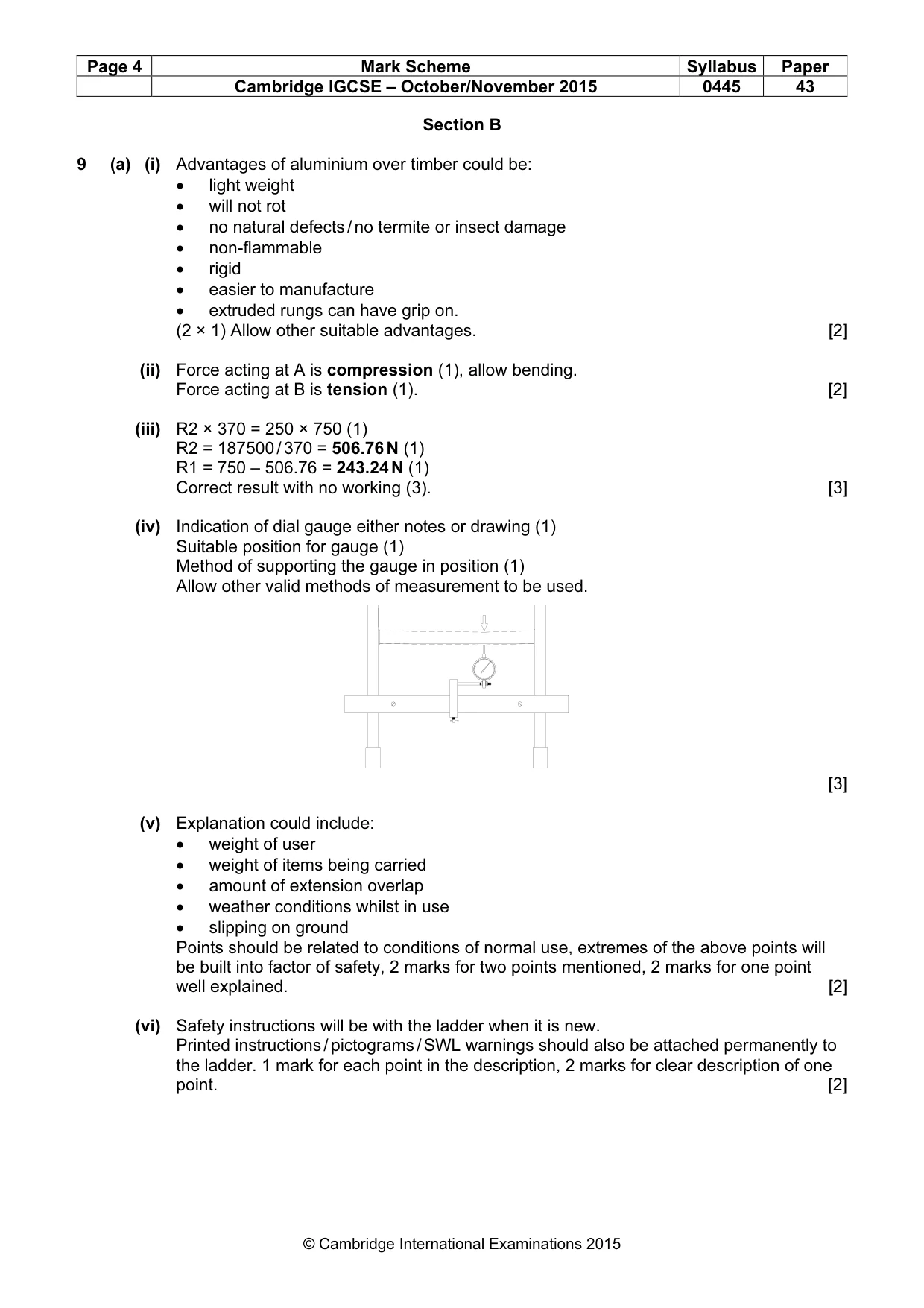 Mark scheme, page 4 of 10
