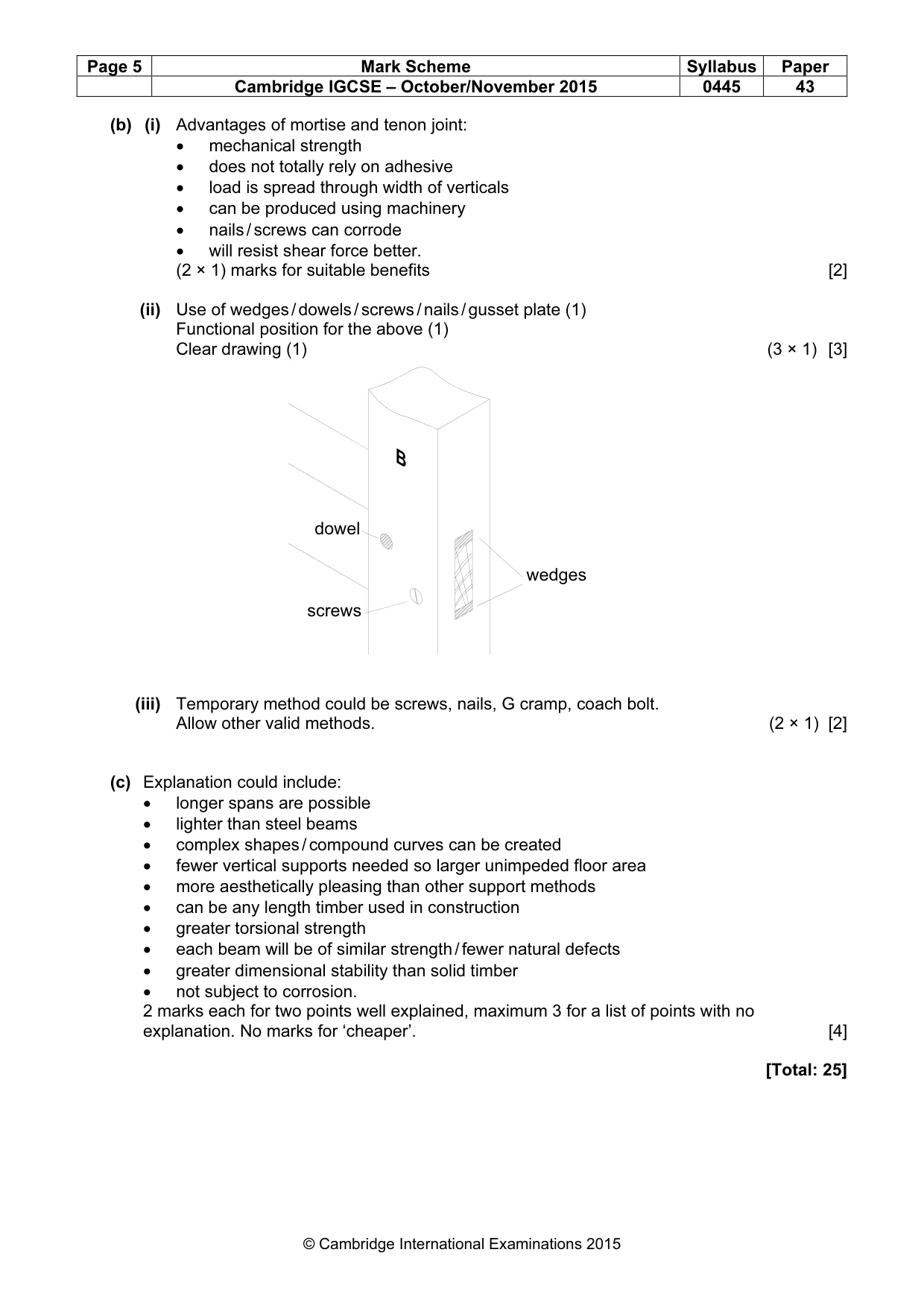 Mark scheme, page 5 of 10