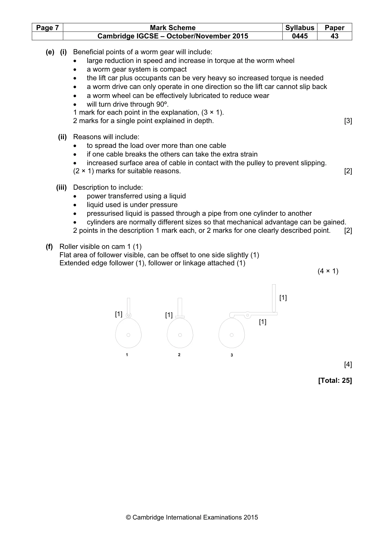 Mark scheme, page 7 of 10