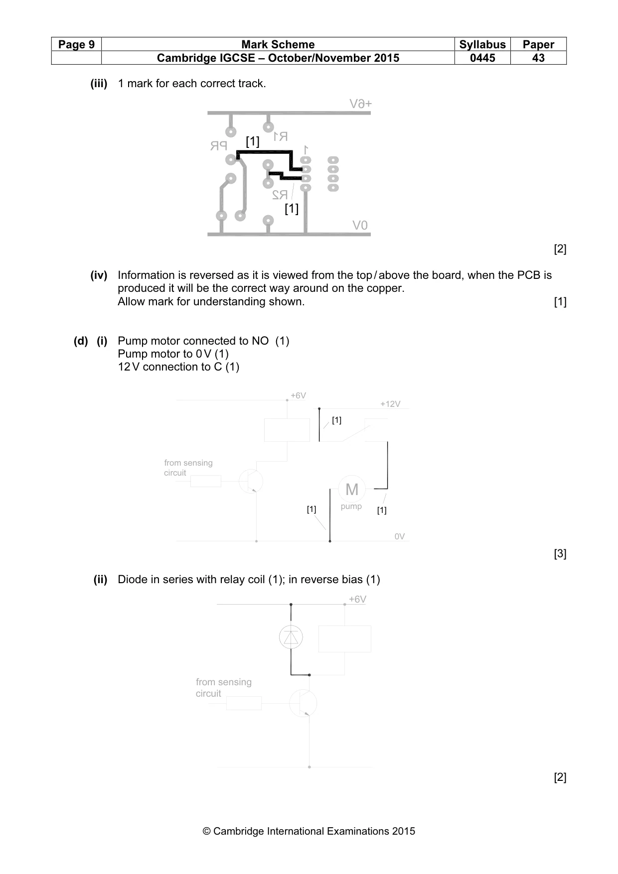 Mark scheme, page 9 of 10