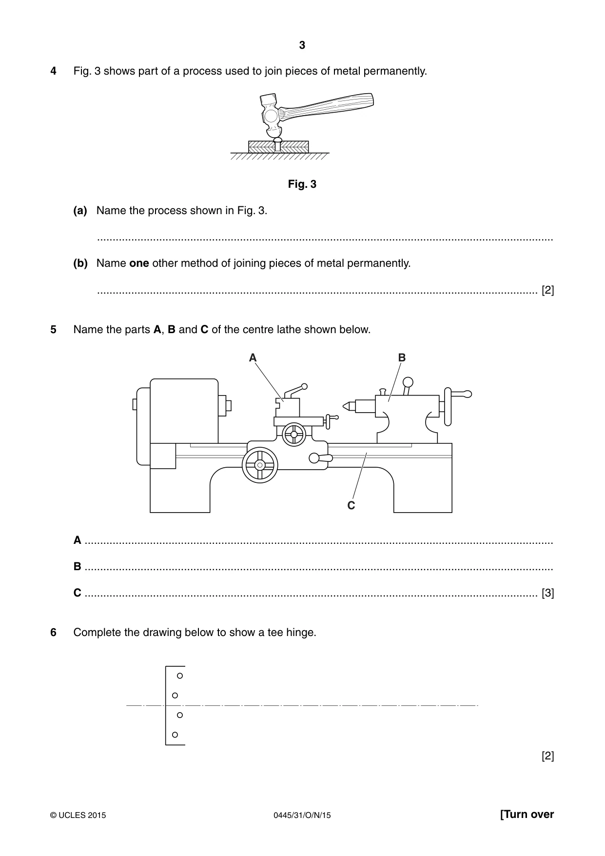 Cambridge IGCSE Design and Technology 0445 2015 Oct/Nov Paper 3 · Variant 1 question paper, page 3 of 16