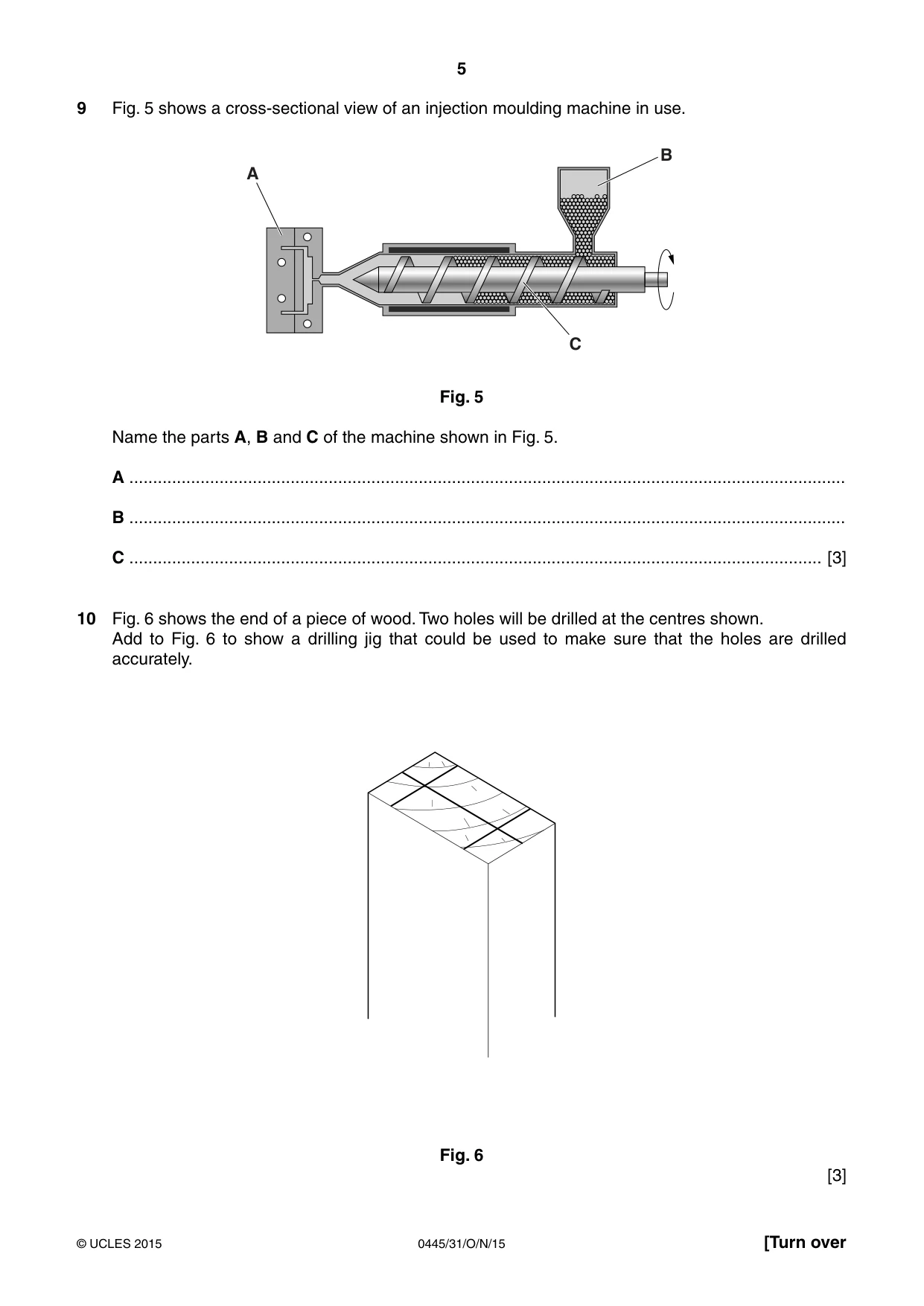 Cambridge IGCSE Design and Technology 0445 2015 Oct/Nov Paper 3 · Variant 1 question paper, page 5 of 16