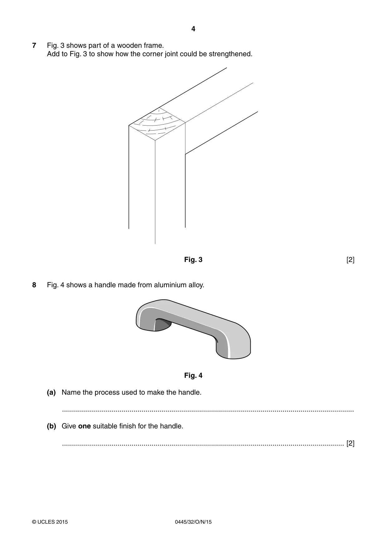 Cambridge IGCSE Design and Technology 0445 2015 Oct/Nov Paper 3 · Variant 2 question paper, page 4 of 16