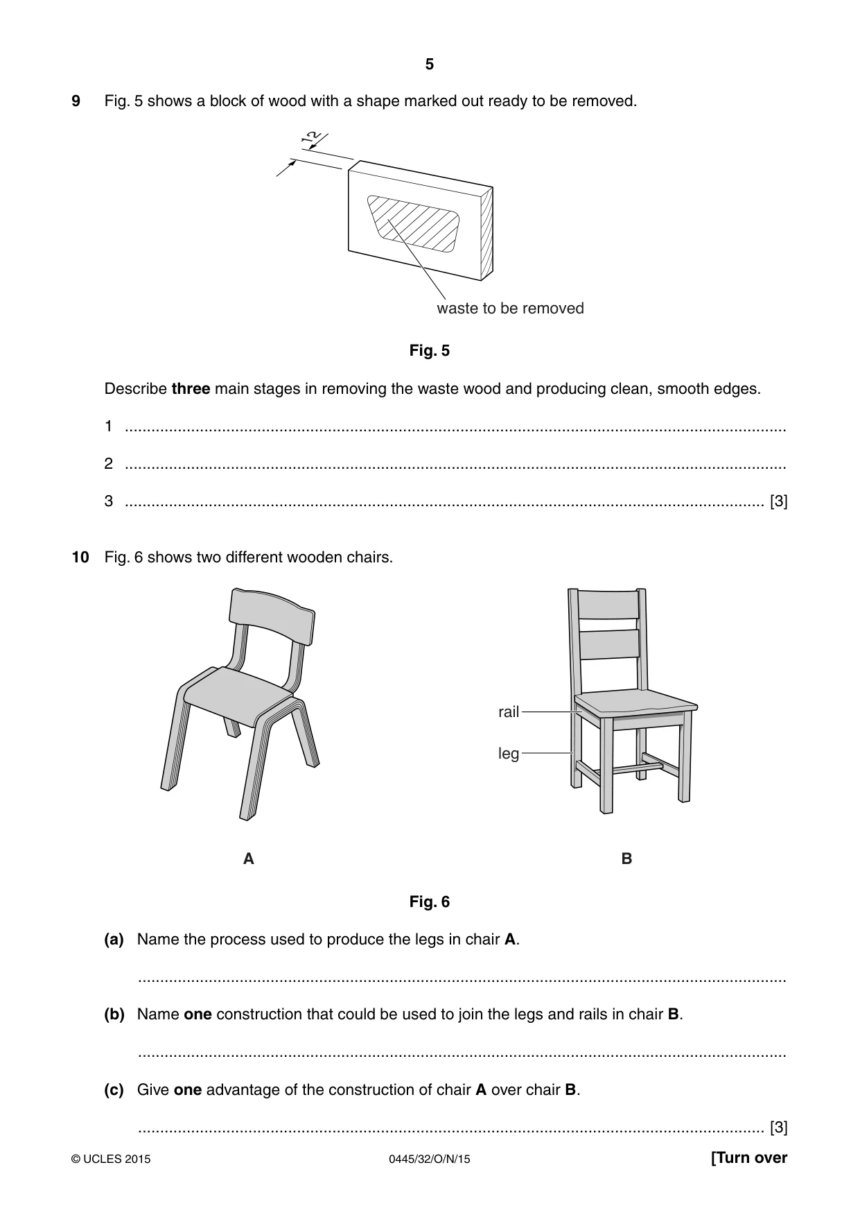 Cambridge IGCSE Design and Technology 0445 2015 Oct/Nov Paper 3 · Variant 2 question paper, page 5 of 16