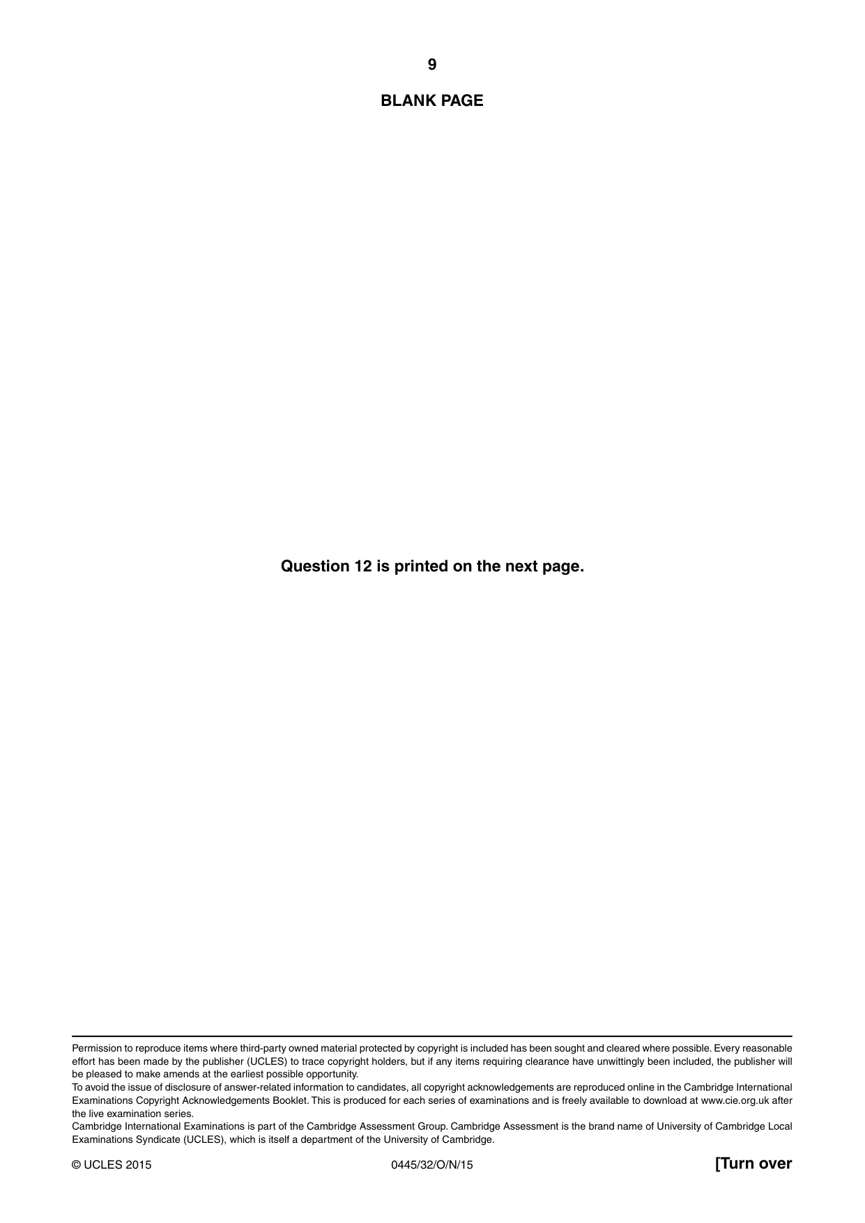 Cambridge IGCSE Design and Technology 0445 2015 Oct/Nov Paper 3 · Variant 2 question paper, page 9 of 16