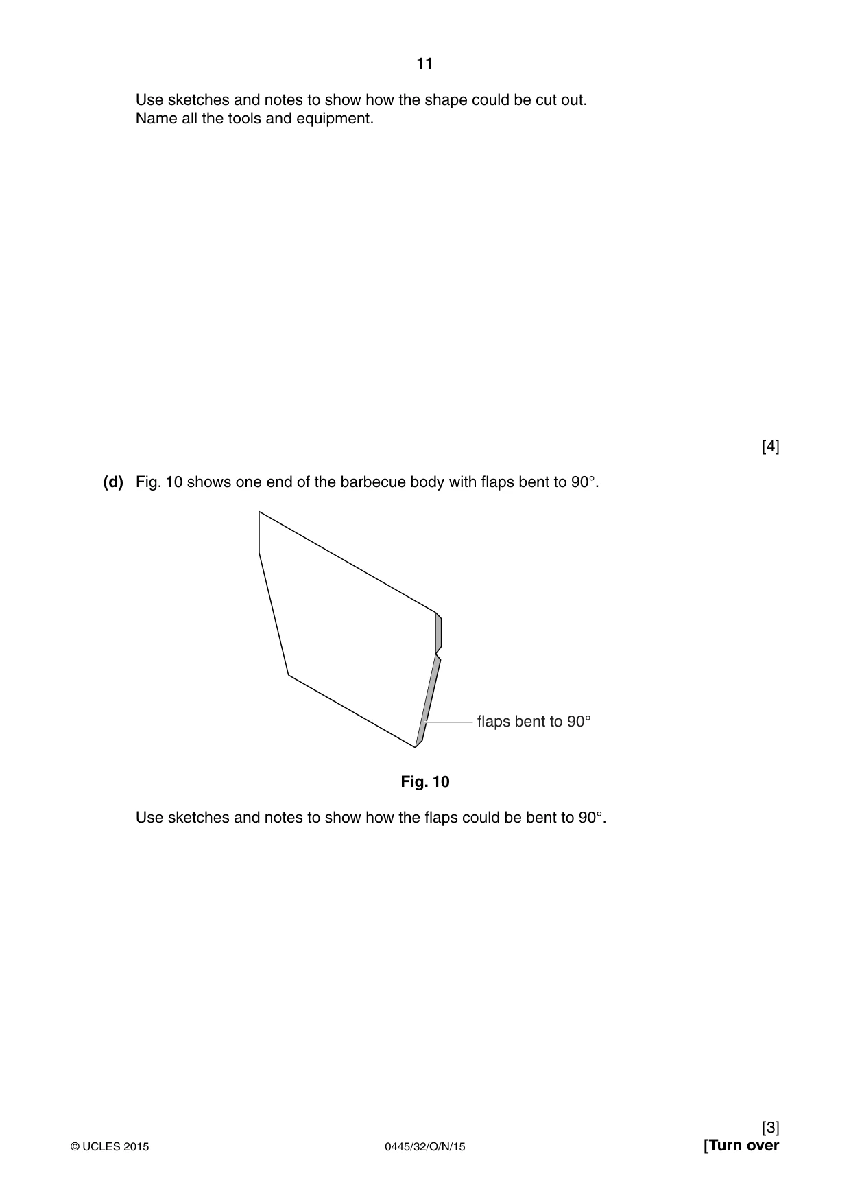 Cambridge IGCSE Design and Technology 0445 2015 Oct/Nov Paper 3 · Variant 2 question paper, page 11 of 16