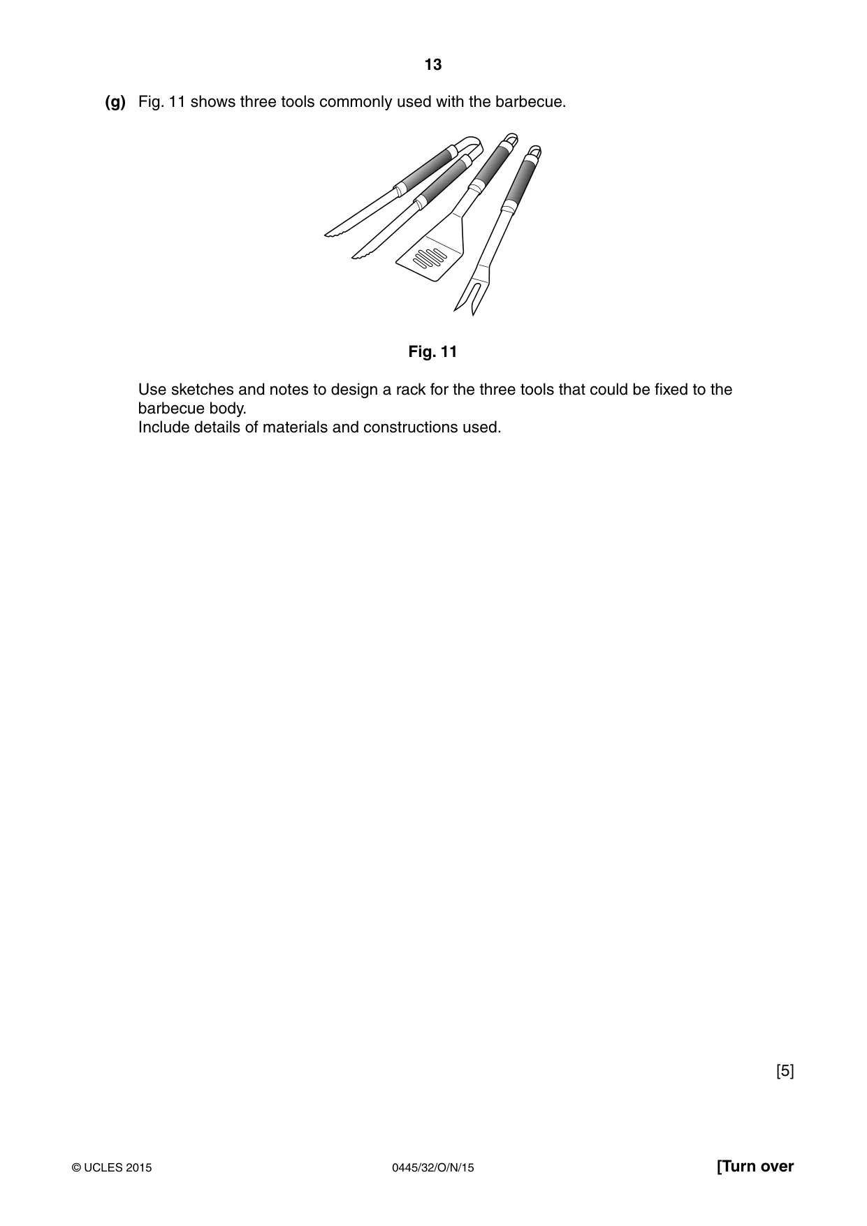 Cambridge IGCSE Design and Technology 0445 2015 Oct/Nov Paper 3 · Variant 2 question paper, page 13 of 16