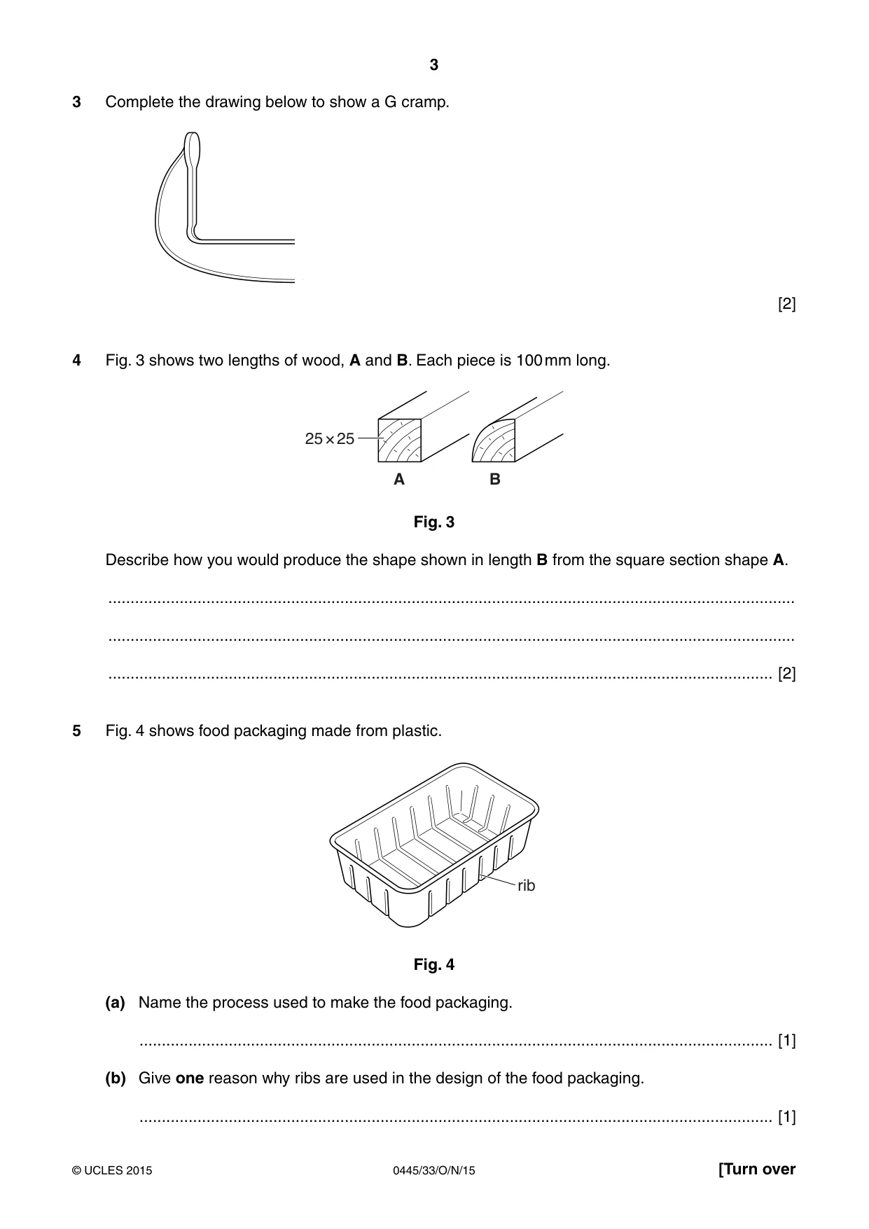 Cambridge IGCSE Design and Technology 0445 2015 Oct/Nov Paper 3 · Variant 3 question paper, page 3 of 20